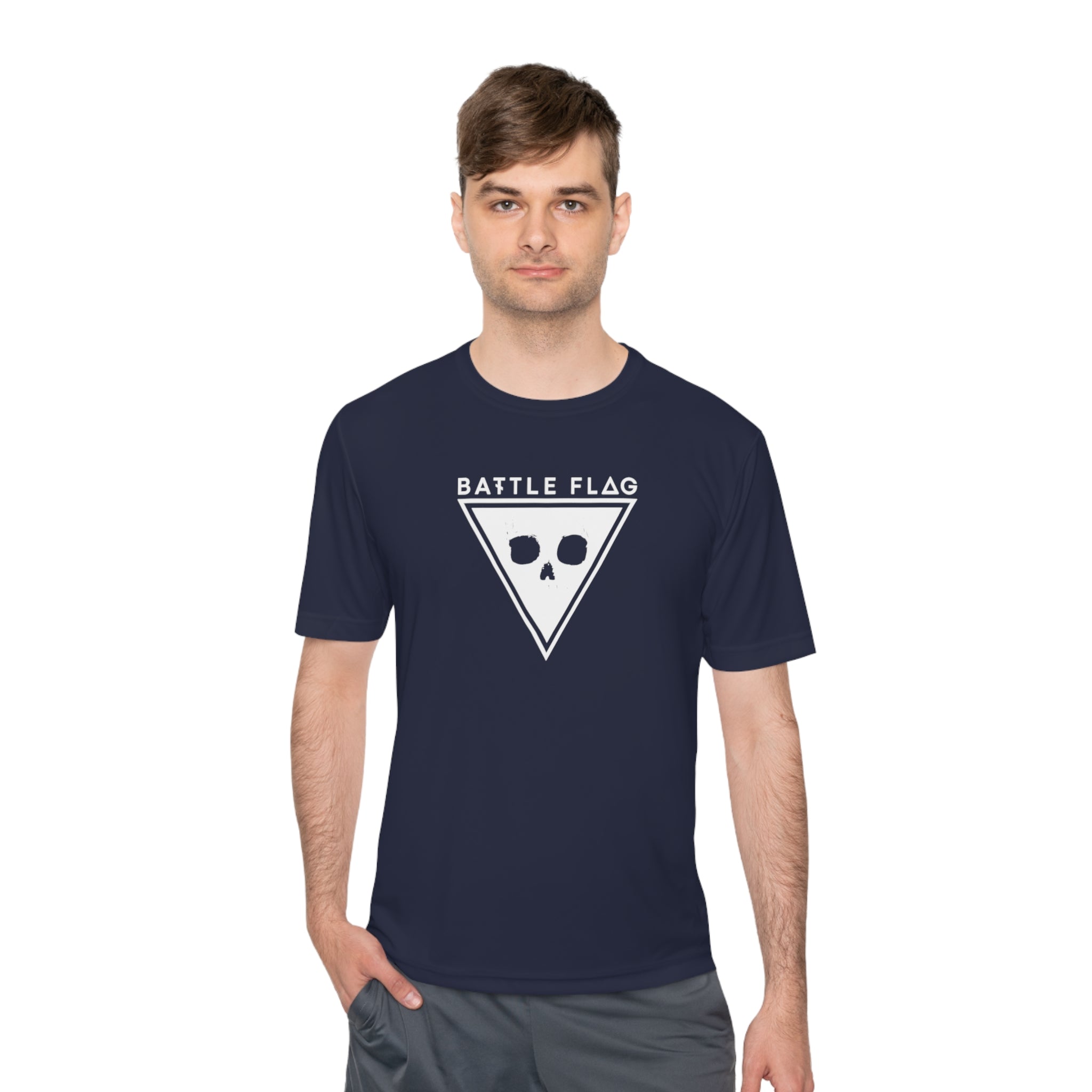 Battle Flag Unisex Moisture Wicking Tee - White Emblem