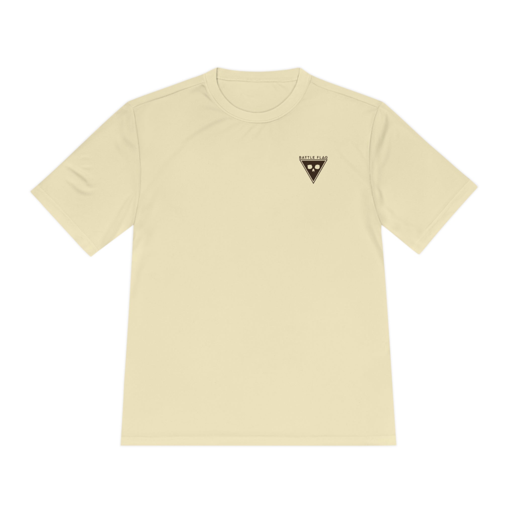Battle Flag Unisex Moisture Wicking Tee - Small Brown Emblem