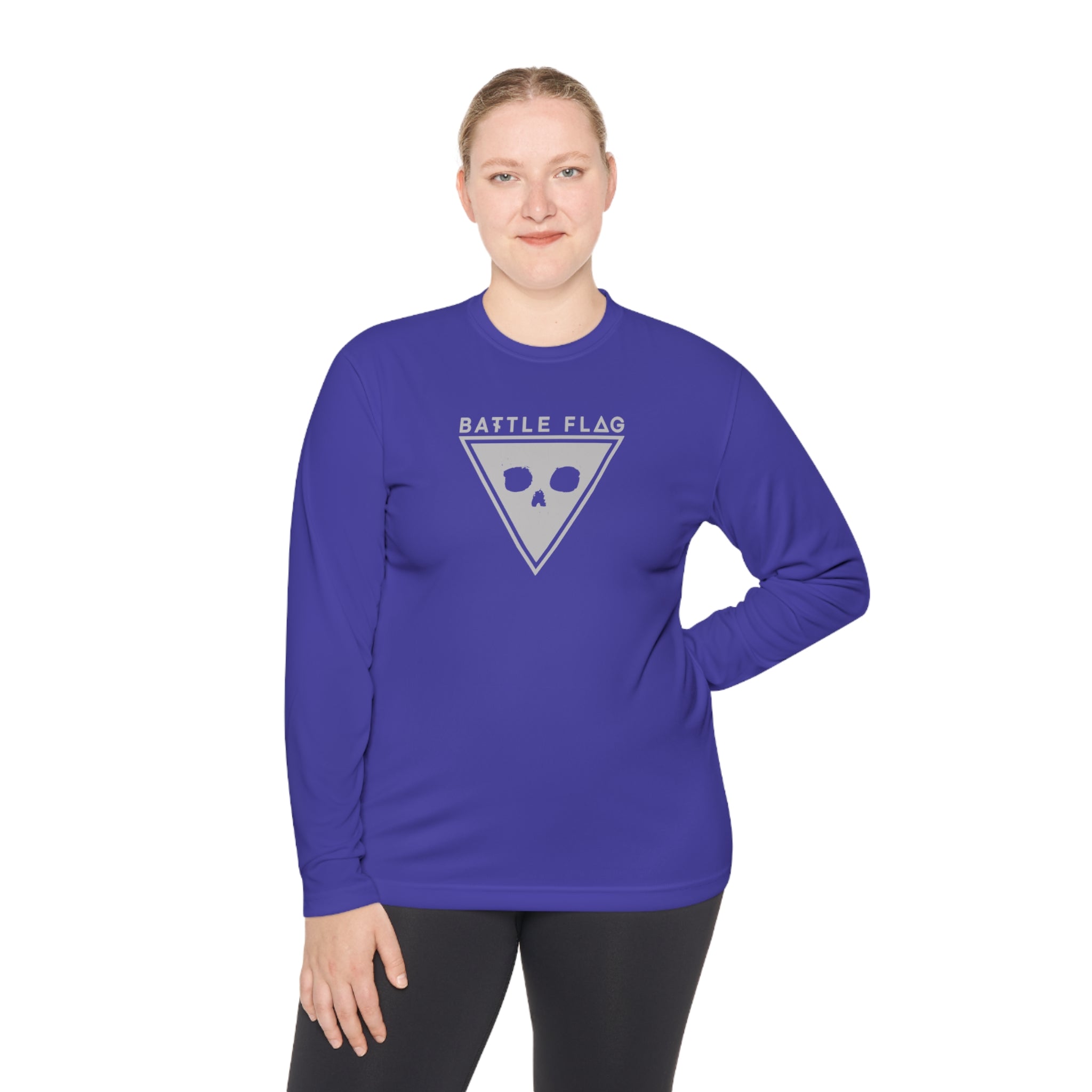 Battle Flag Unisex Lightweight Sport Top - Light Grey Emblem
