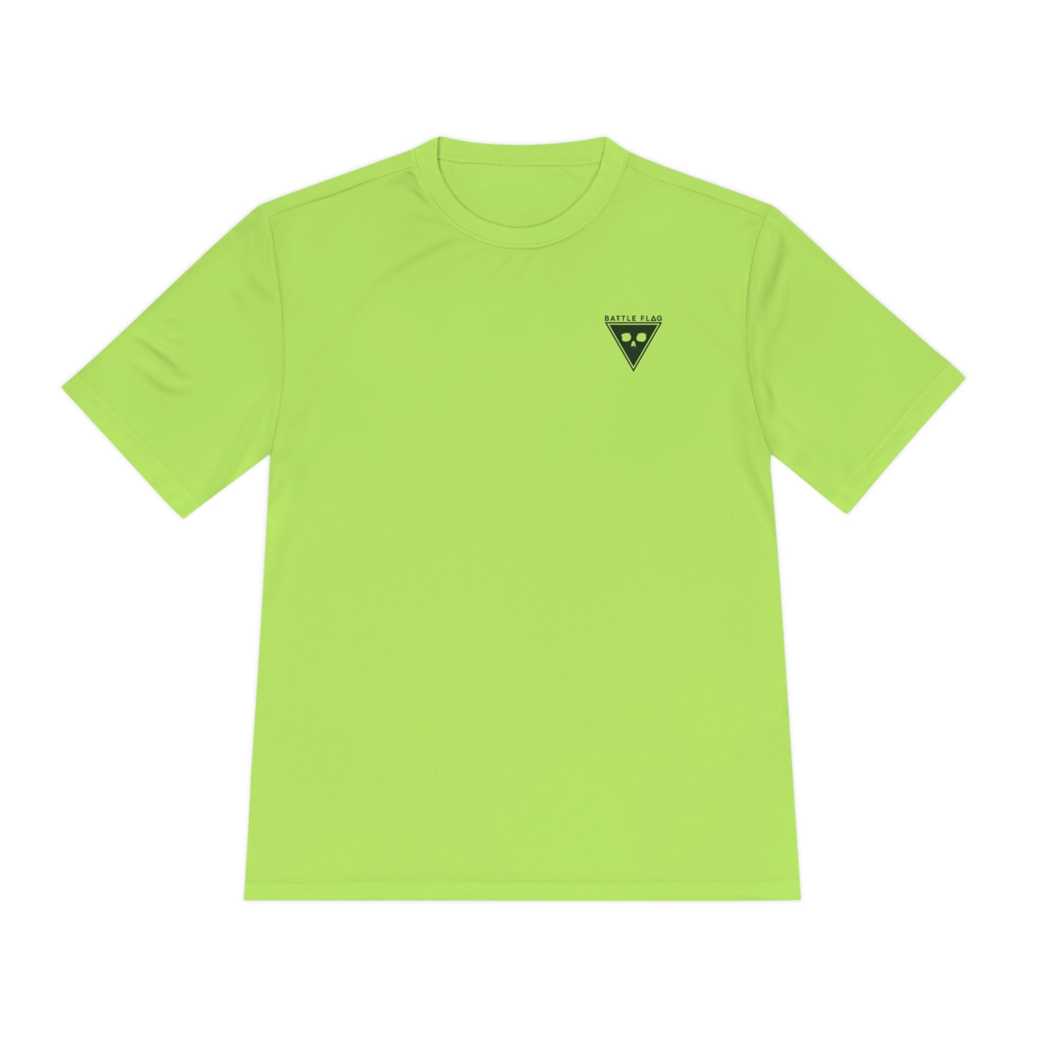 Battle Flag Unisex Moisture Wicking Tee - Small Green Emblem