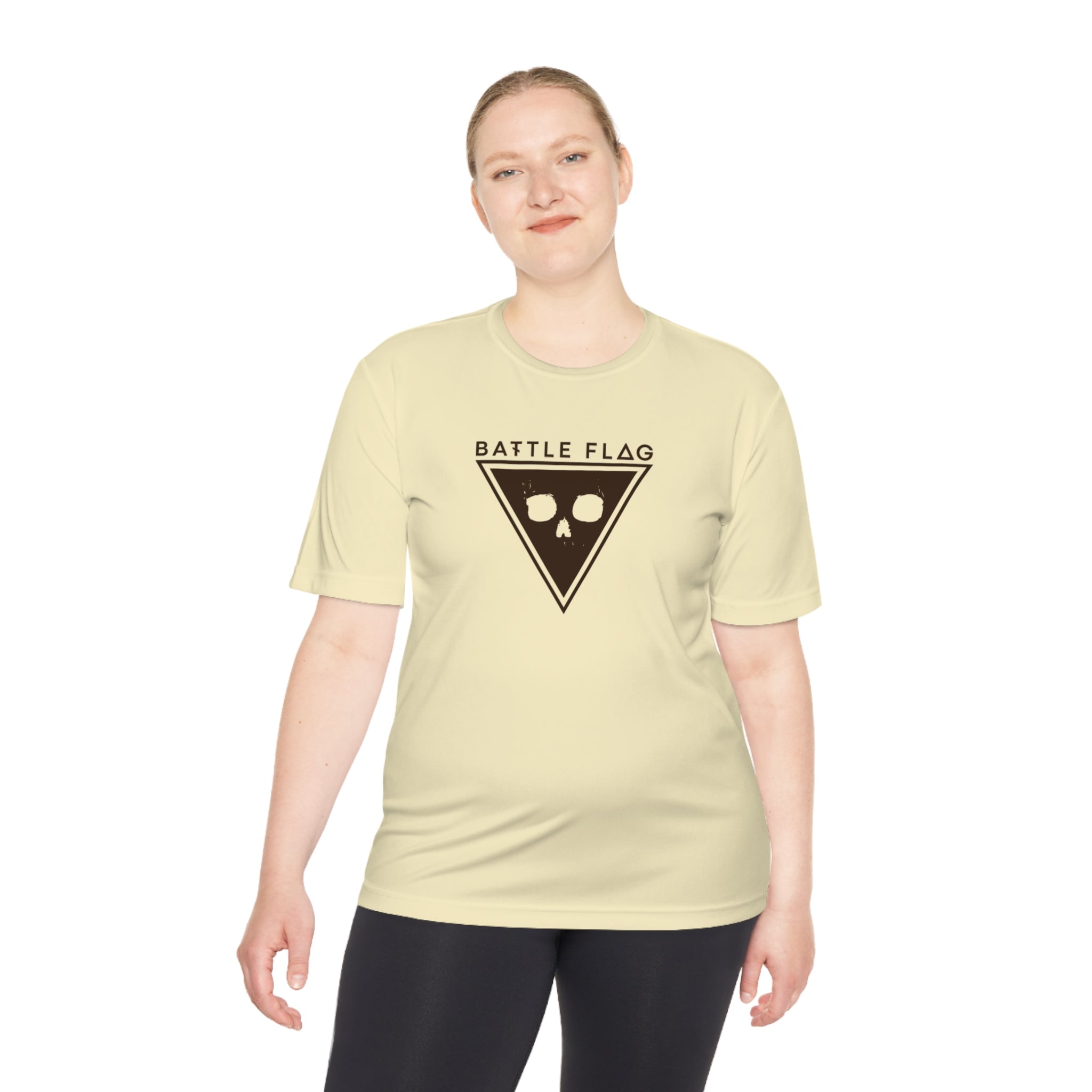 Battle Flag Unisex Moisture Wicking Tee - Brown Emblem