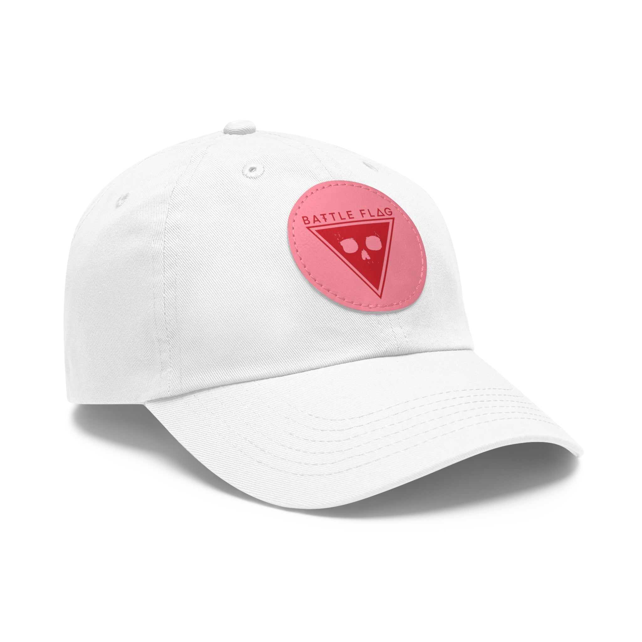 Battle Flag Hat with Leather Patch - Red Emblem