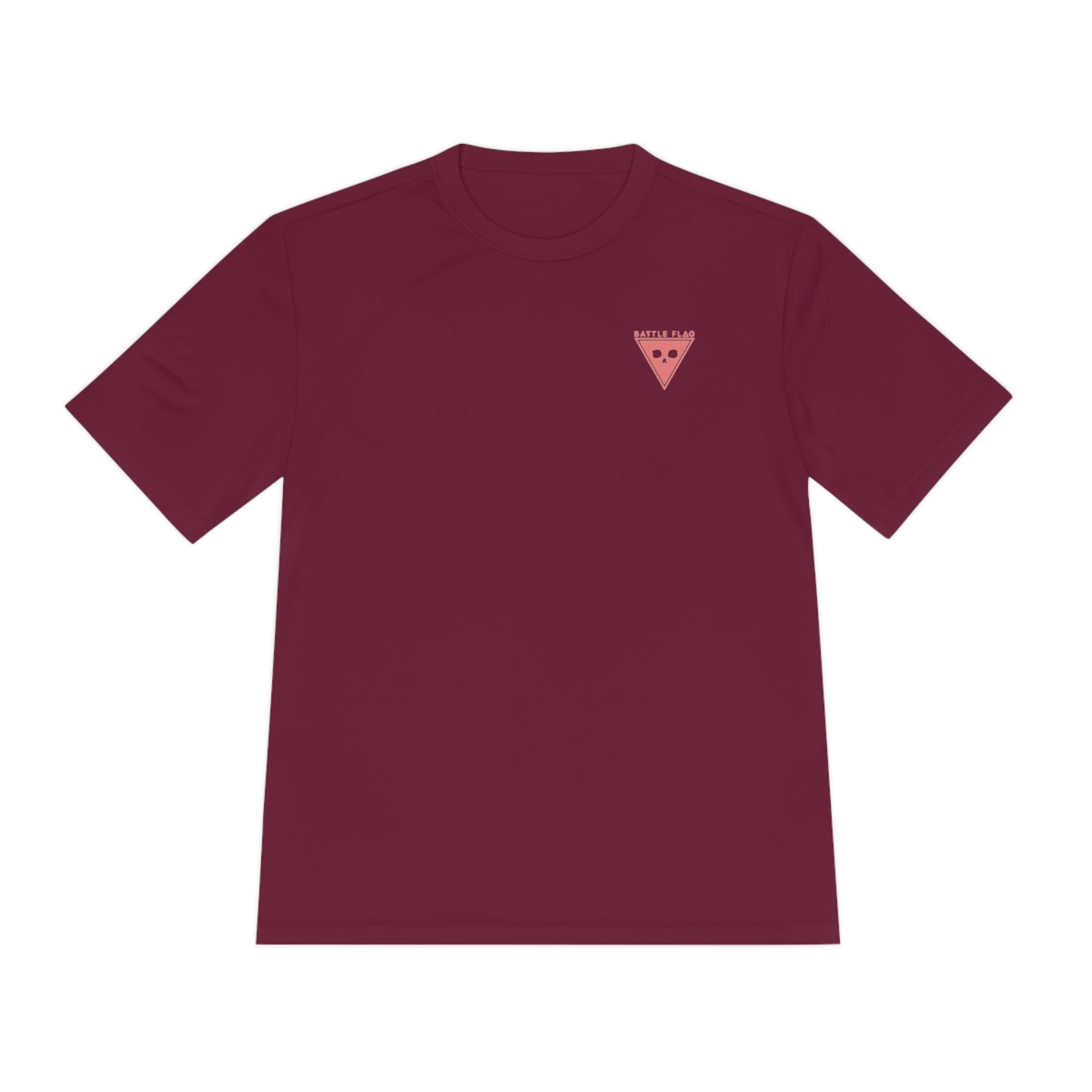 Battle Flag Unisex Moisture Wicking Tee - Small Pink Emblem