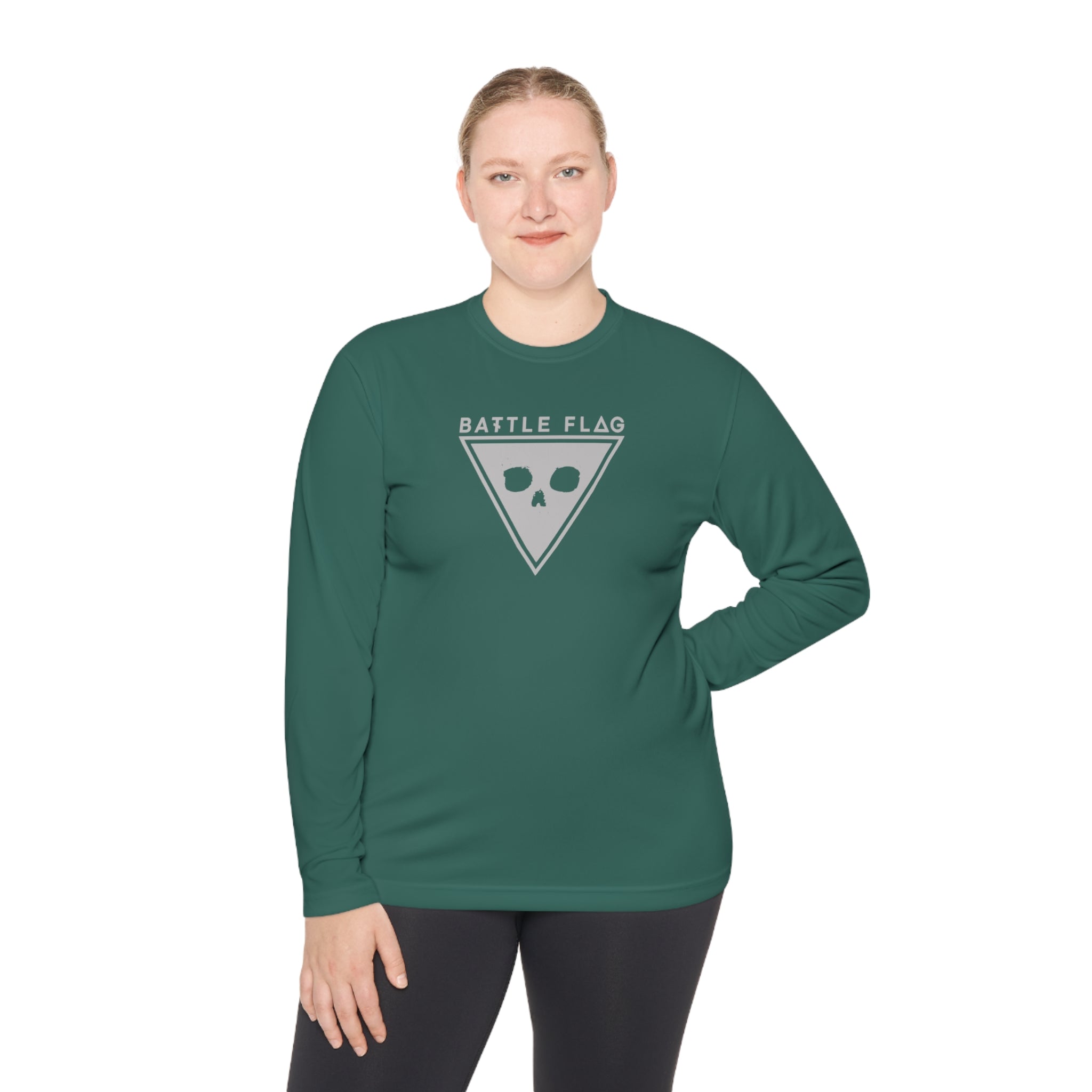 Battle Flag Unisex Lightweight Sport Top - Light Grey Emblem