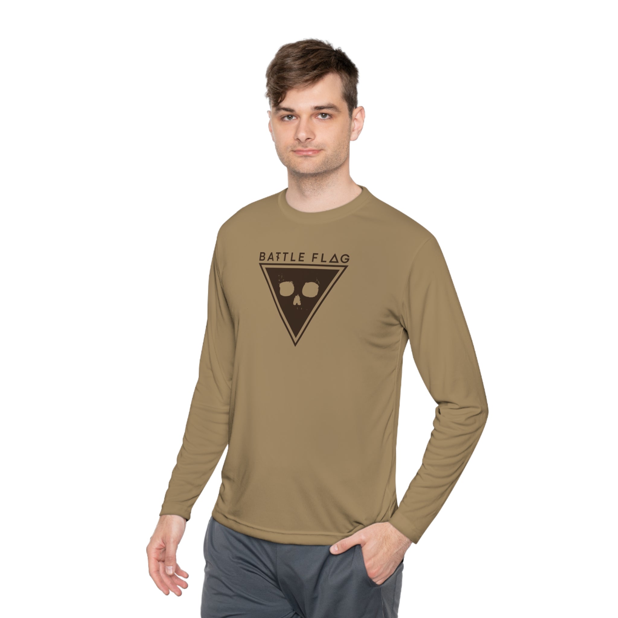 Battle Flag Unisex Lightweight Sport Top - Brown Emblem