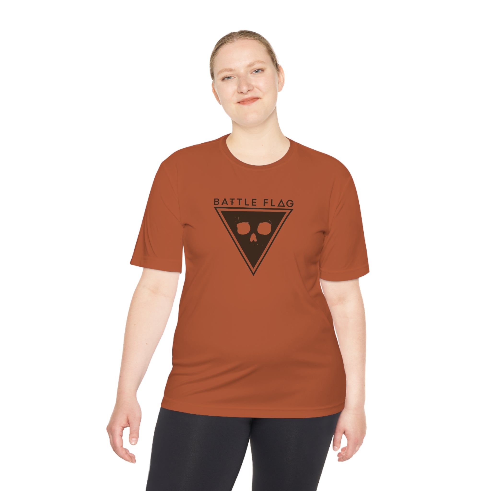 Battle Flag Unisex Moisture Wicking Tee - Brown Emblem