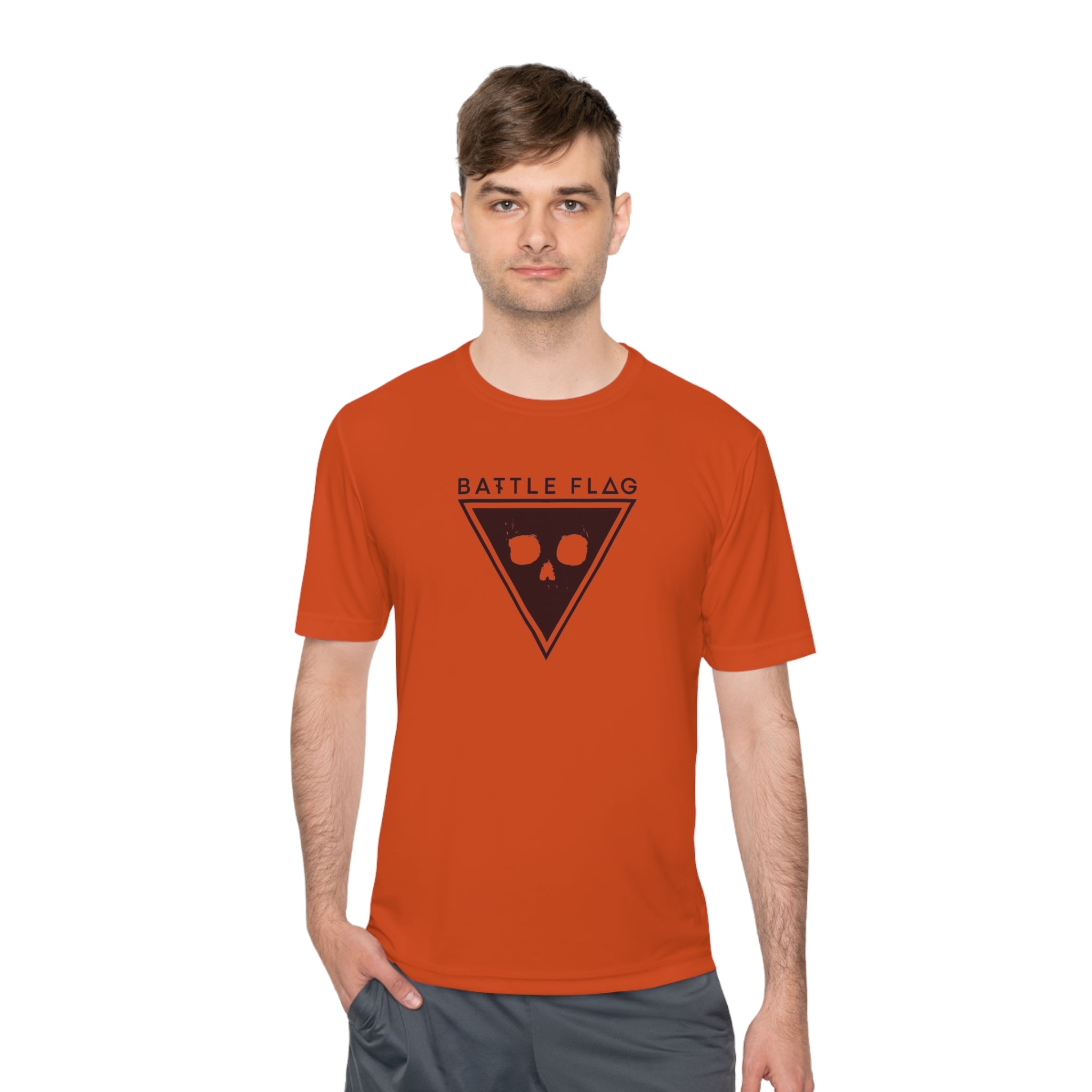 Battle Flag Unisex Moisture Wicking Tee - Red Emblem