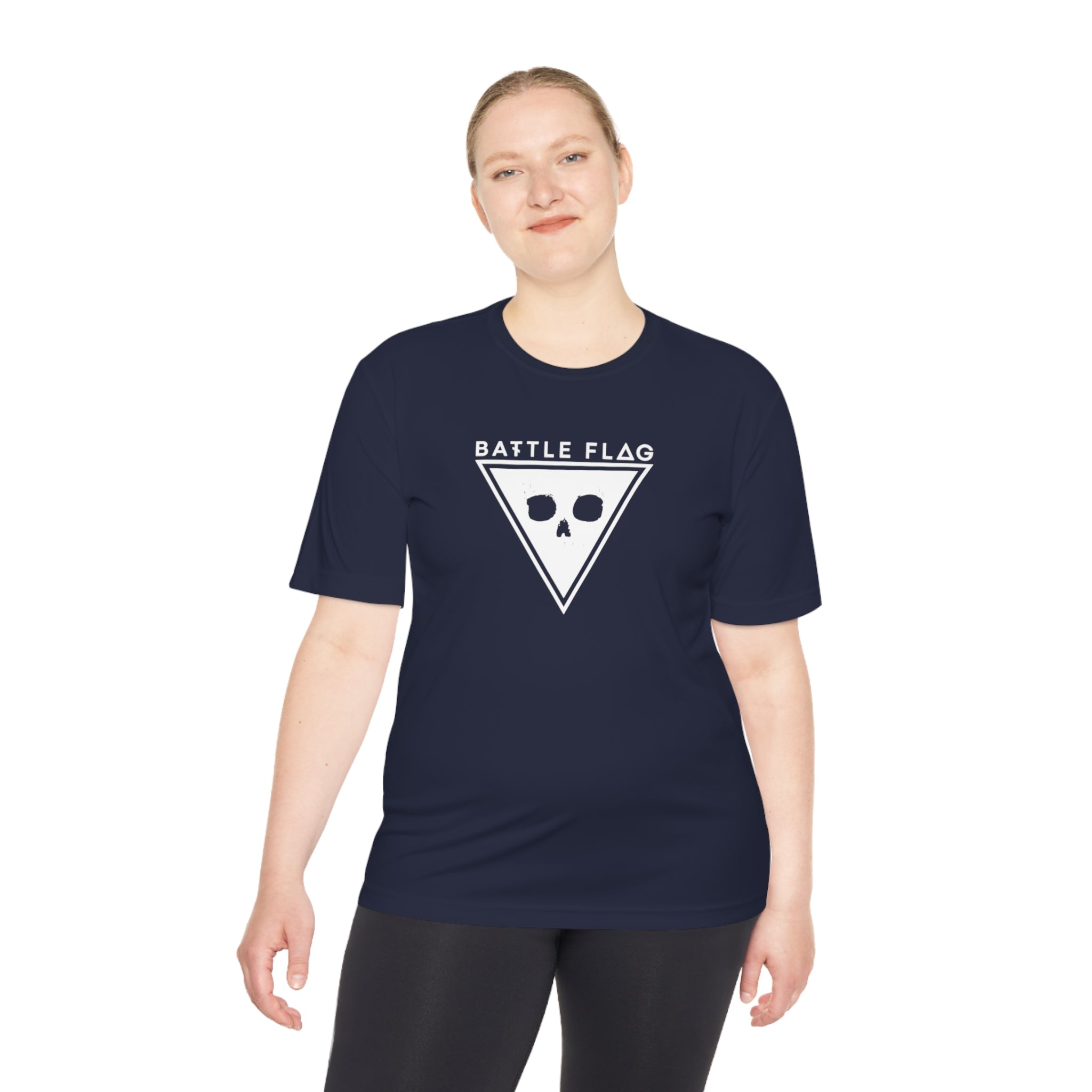 Battle Flag Unisex Moisture Wicking Tee - White Emblem