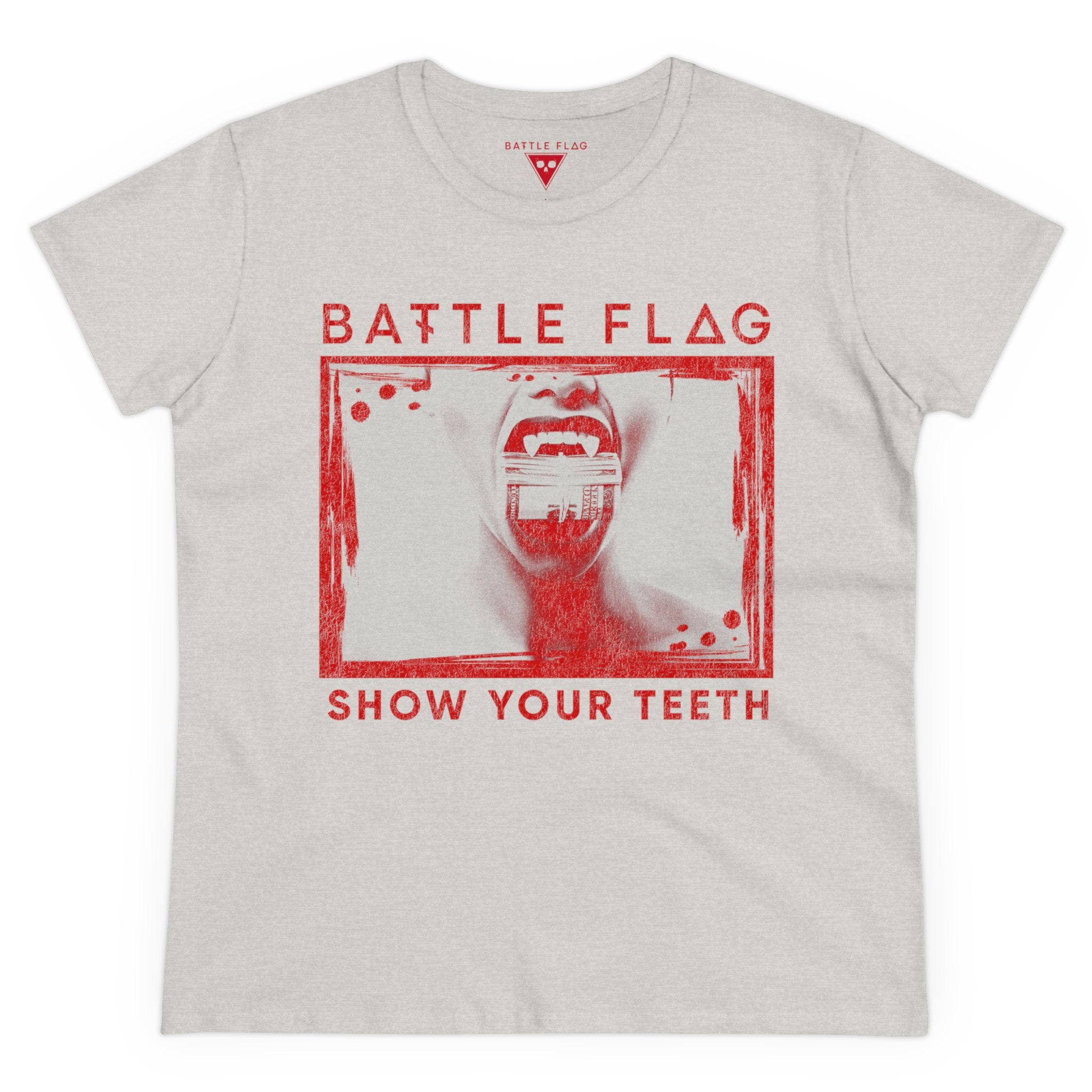'Show Your Teeth' Women's Midweight Cotton Tee