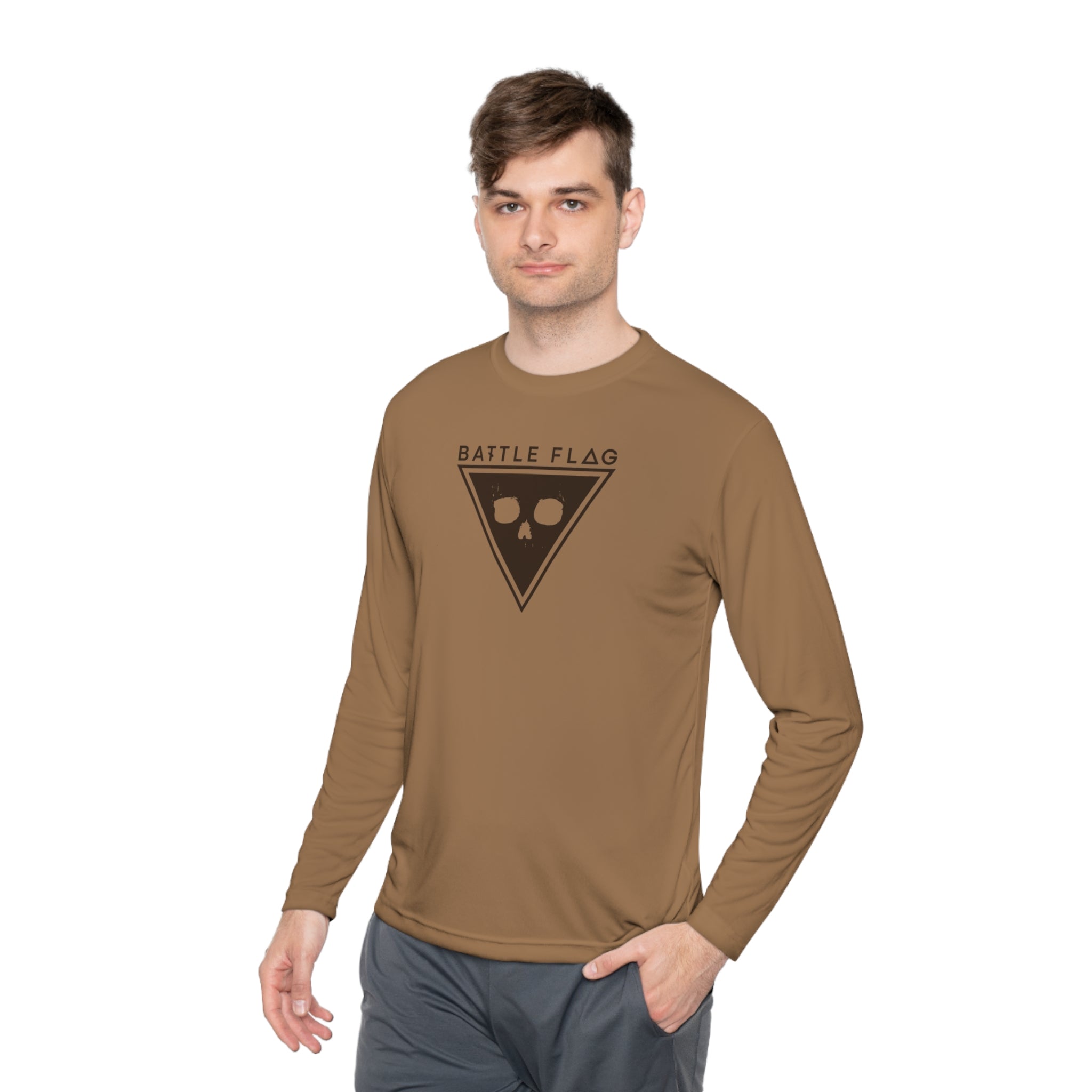 Battle Flag Unisex Lightweight Sport Top - Brown Emblem