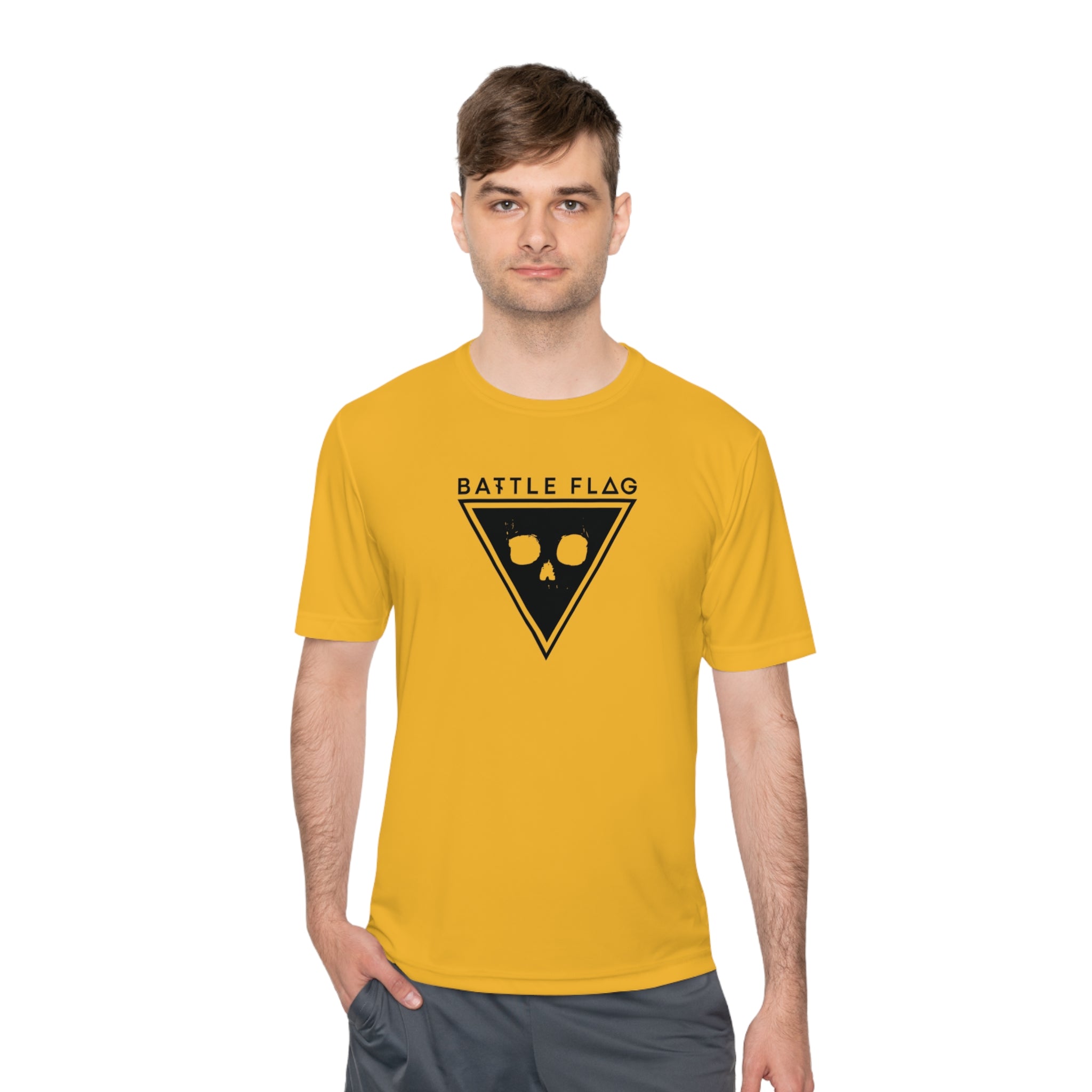 Battle Flag Unisex Moisture Wicking Tee - Black Emblem