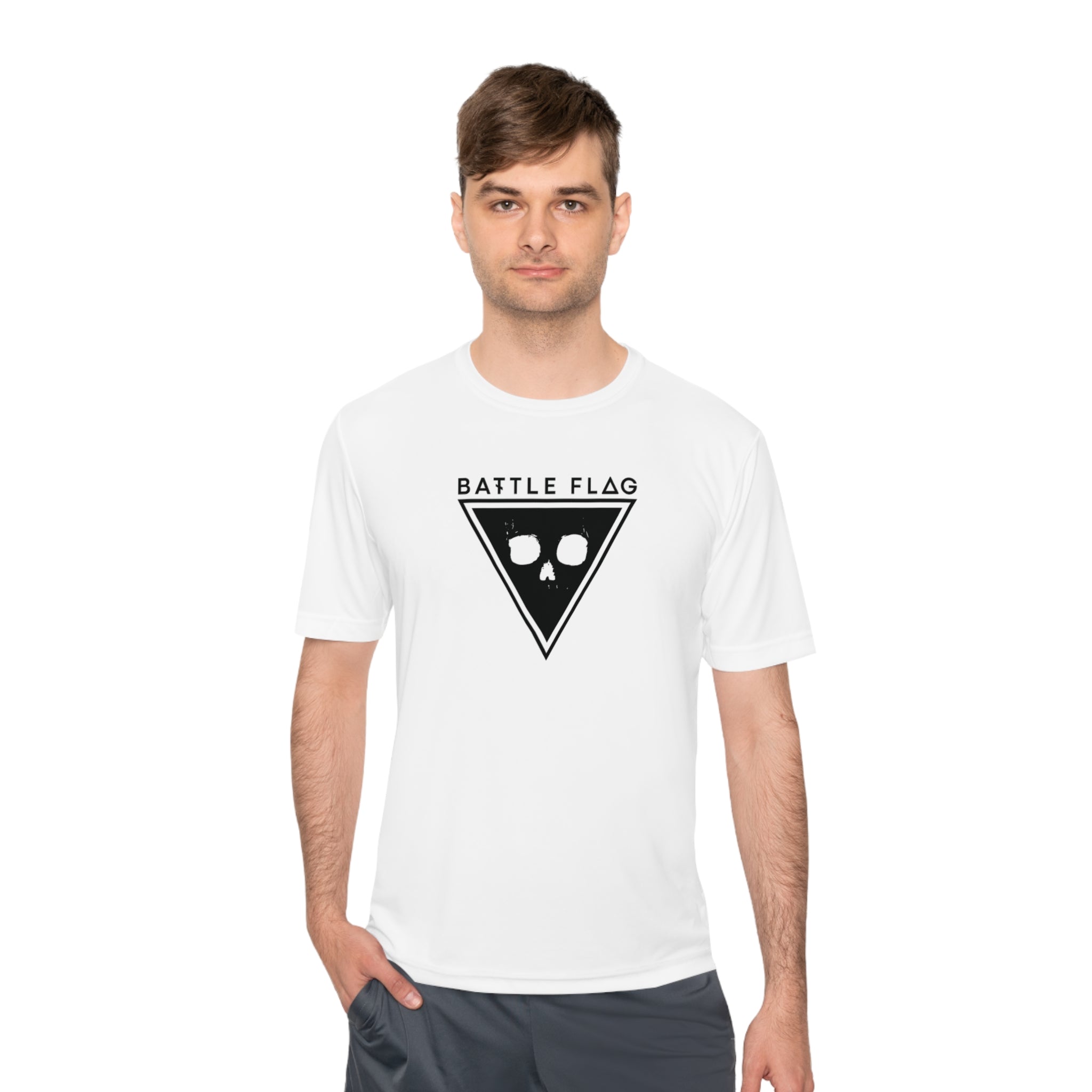 Battle Flag Unisex Moisture Wicking Tee - Black Emblem