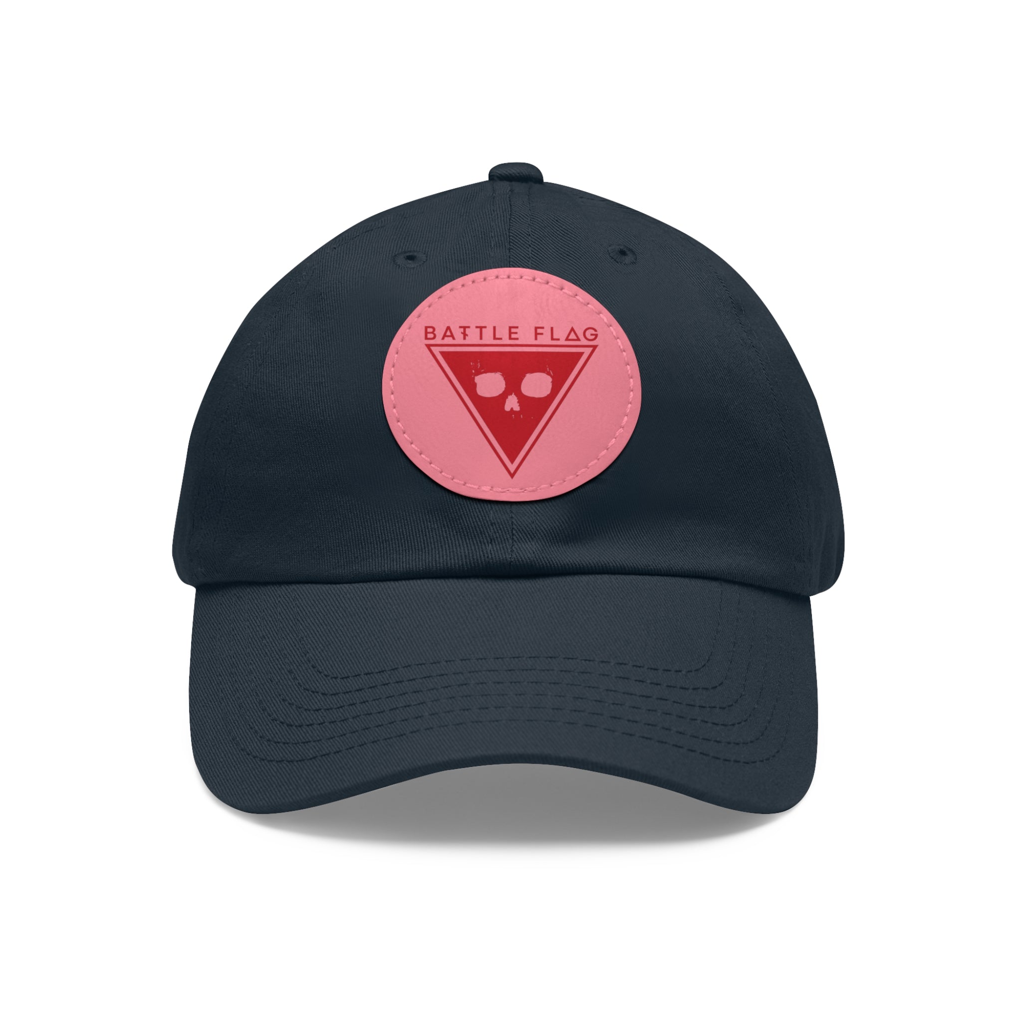 Battle Flag Hat with Leather Patch - Red Emblem