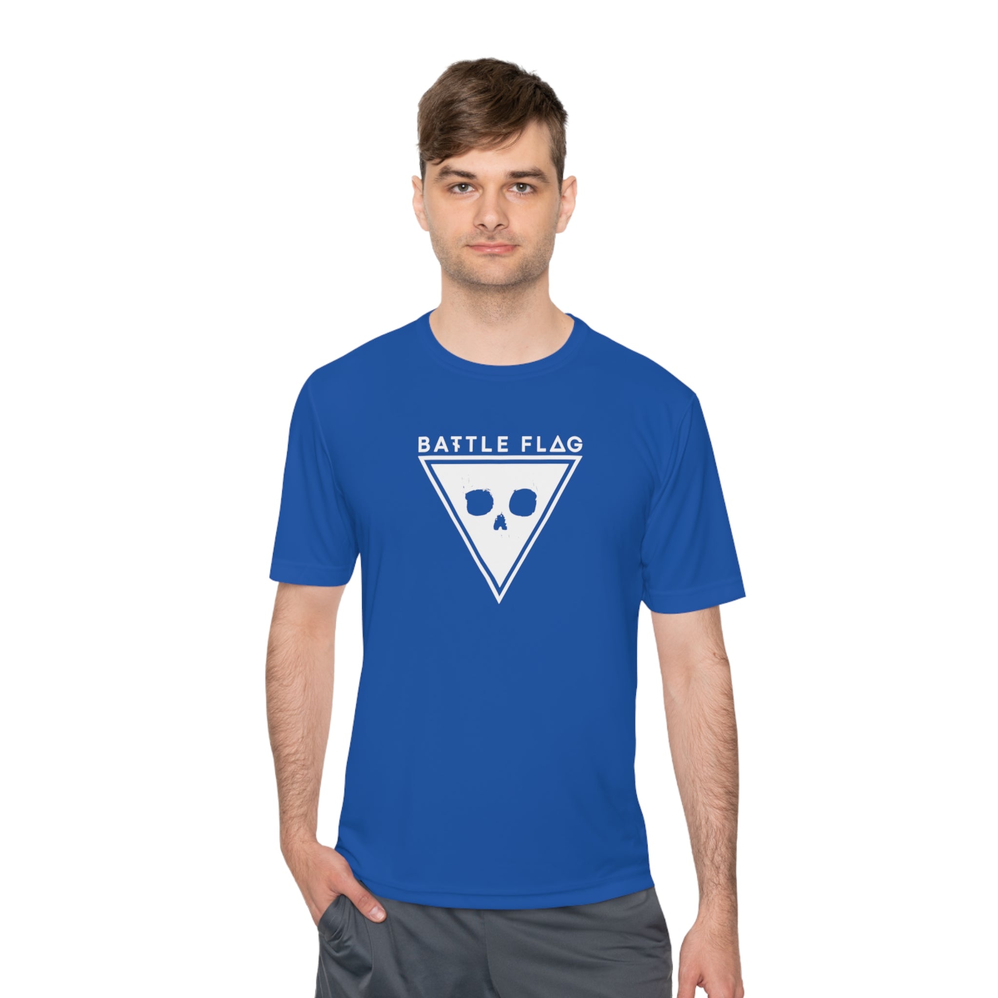 Battle Flag Unisex Moisture Wicking Tee - White Emblem