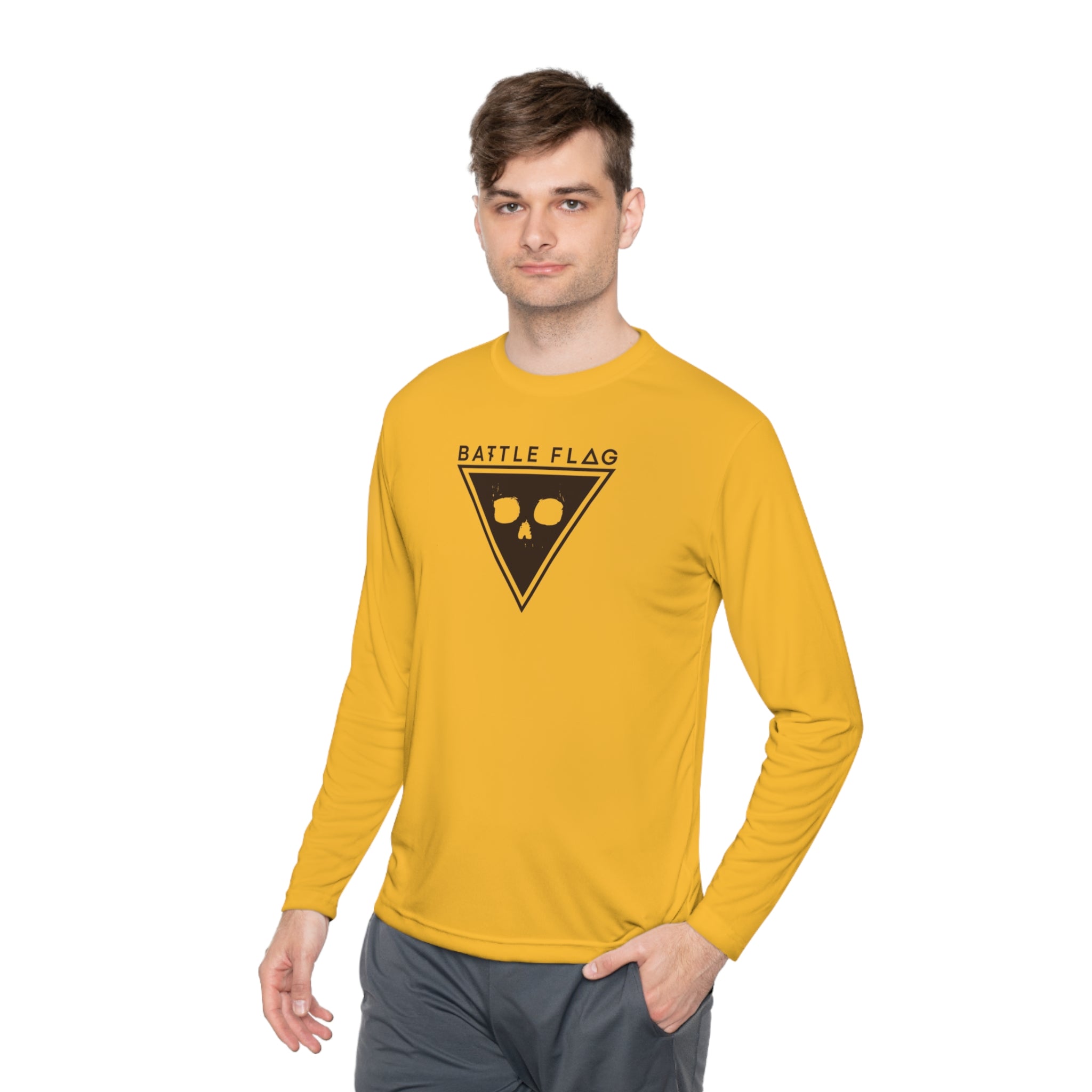 Battle Flag Unisex Lightweight Sport Top - Brown Emblem