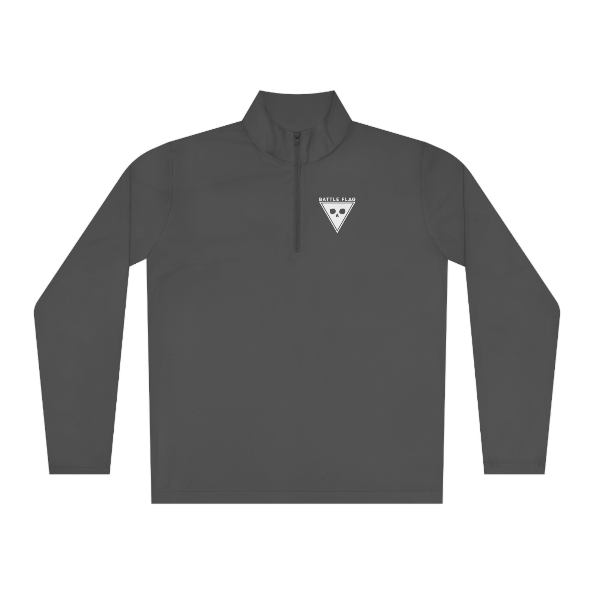 Battle Flag Unisex Quarter-Zip Pullover - White Emblem