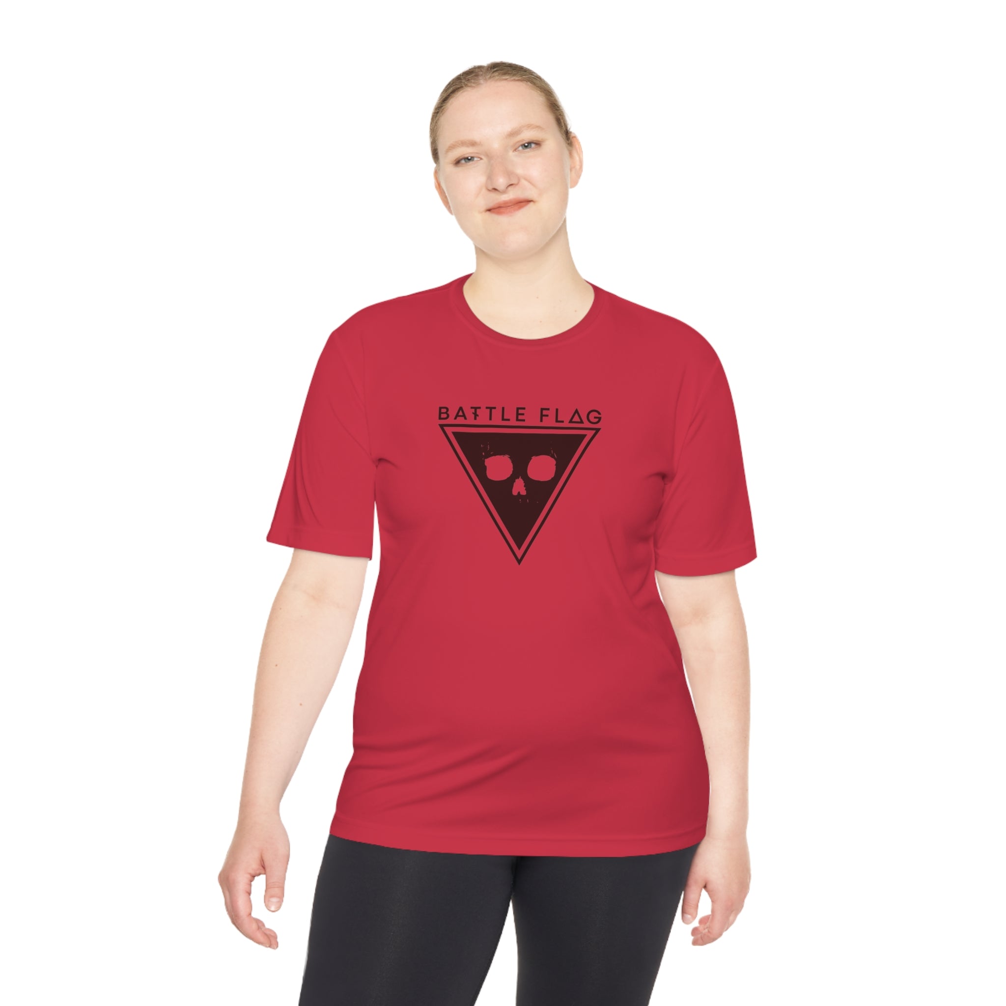 Battle Flag Unisex Moisture Wicking Tee - Red Emblem