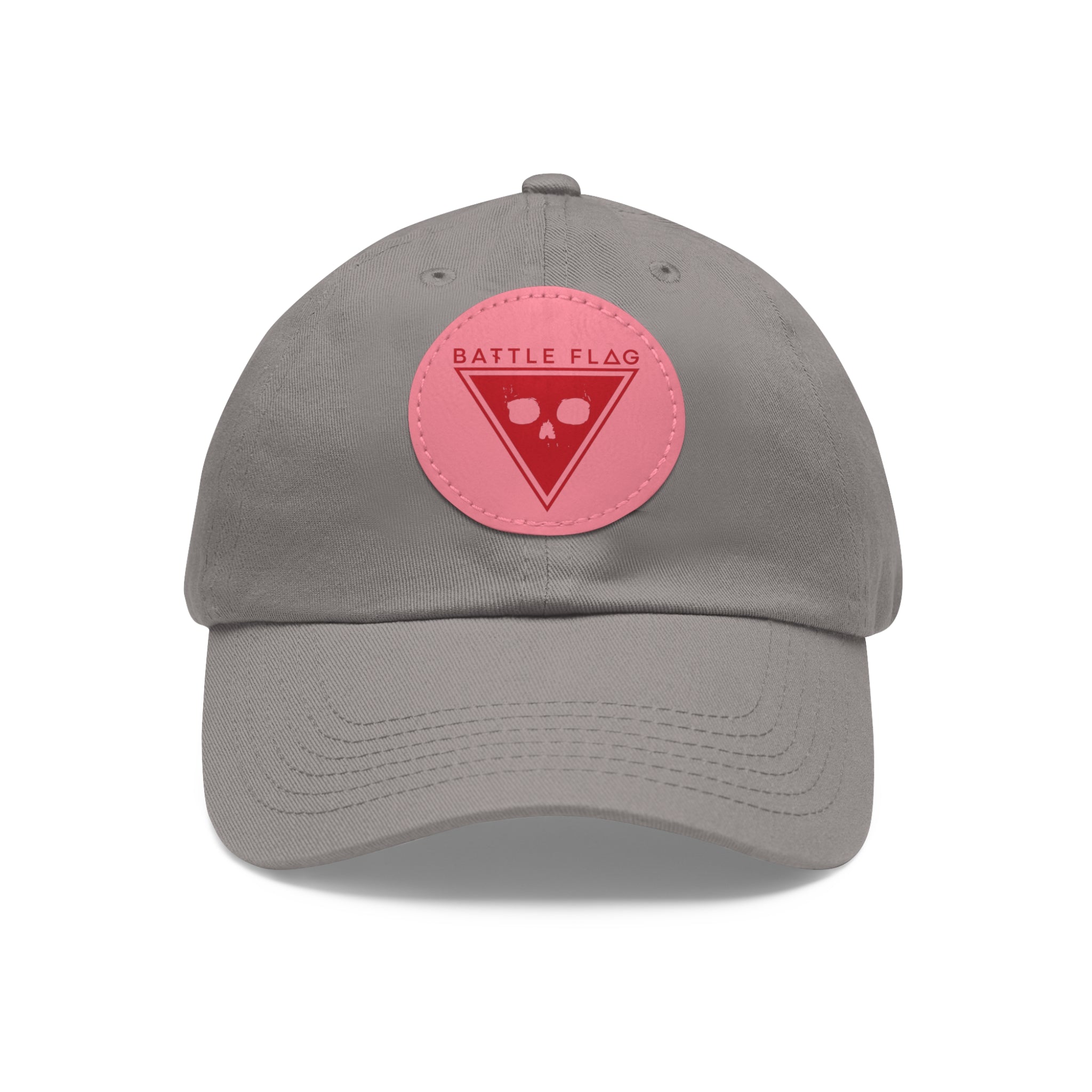 Battle Flag Hat with Leather Patch - Red Emblem
