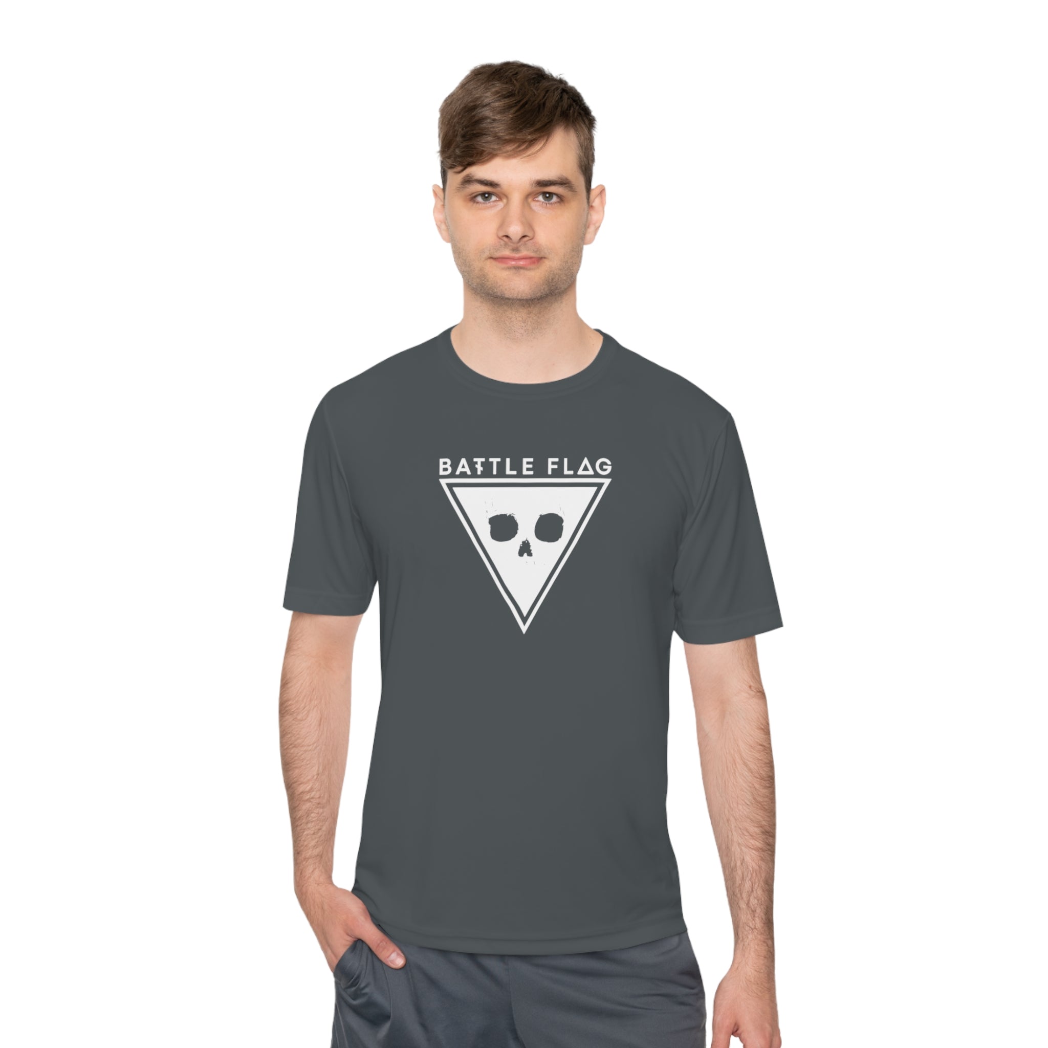 Battle Flag Unisex Moisture Wicking Tee - White Emblem