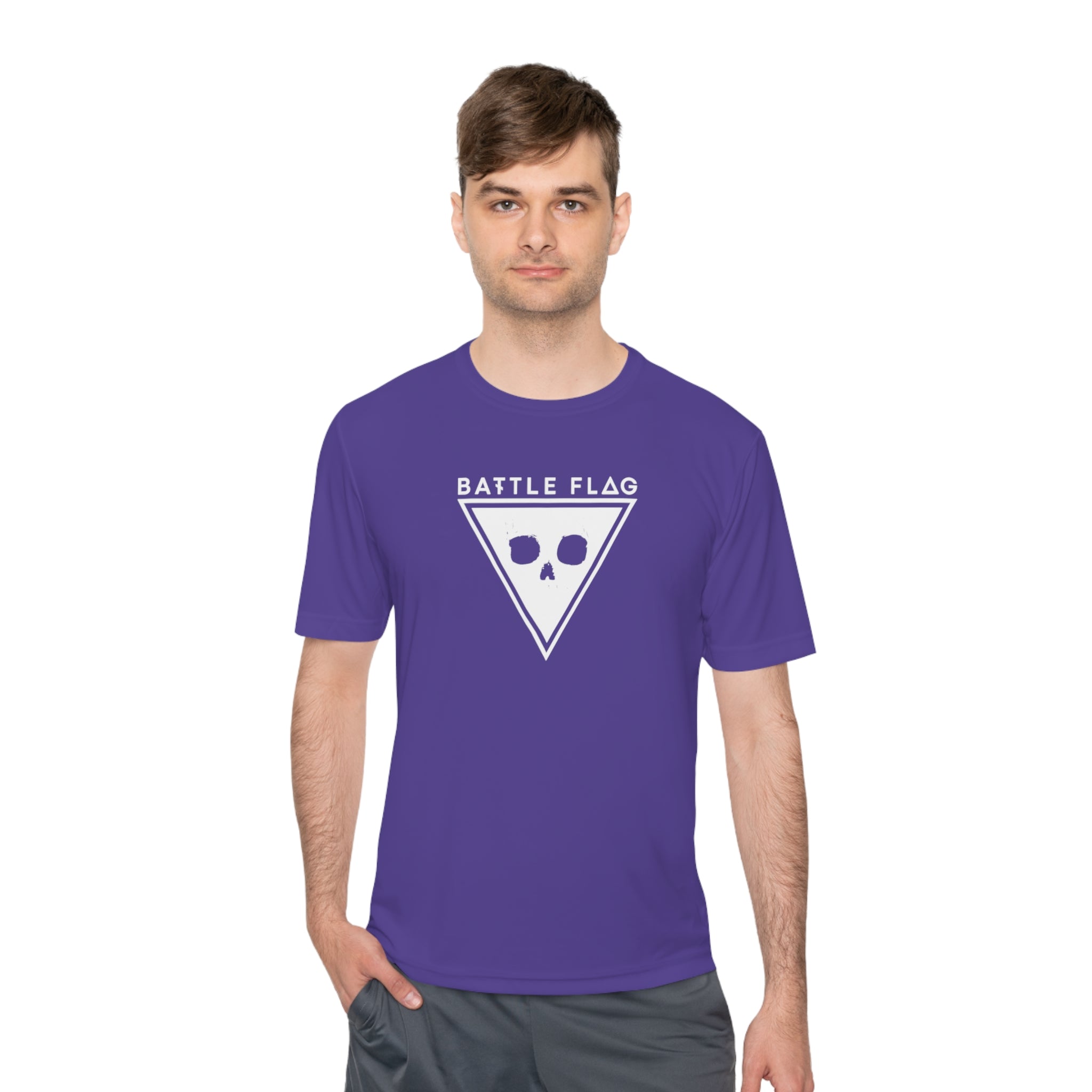 Battle Flag Unisex Moisture Wicking Tee - White Emblem