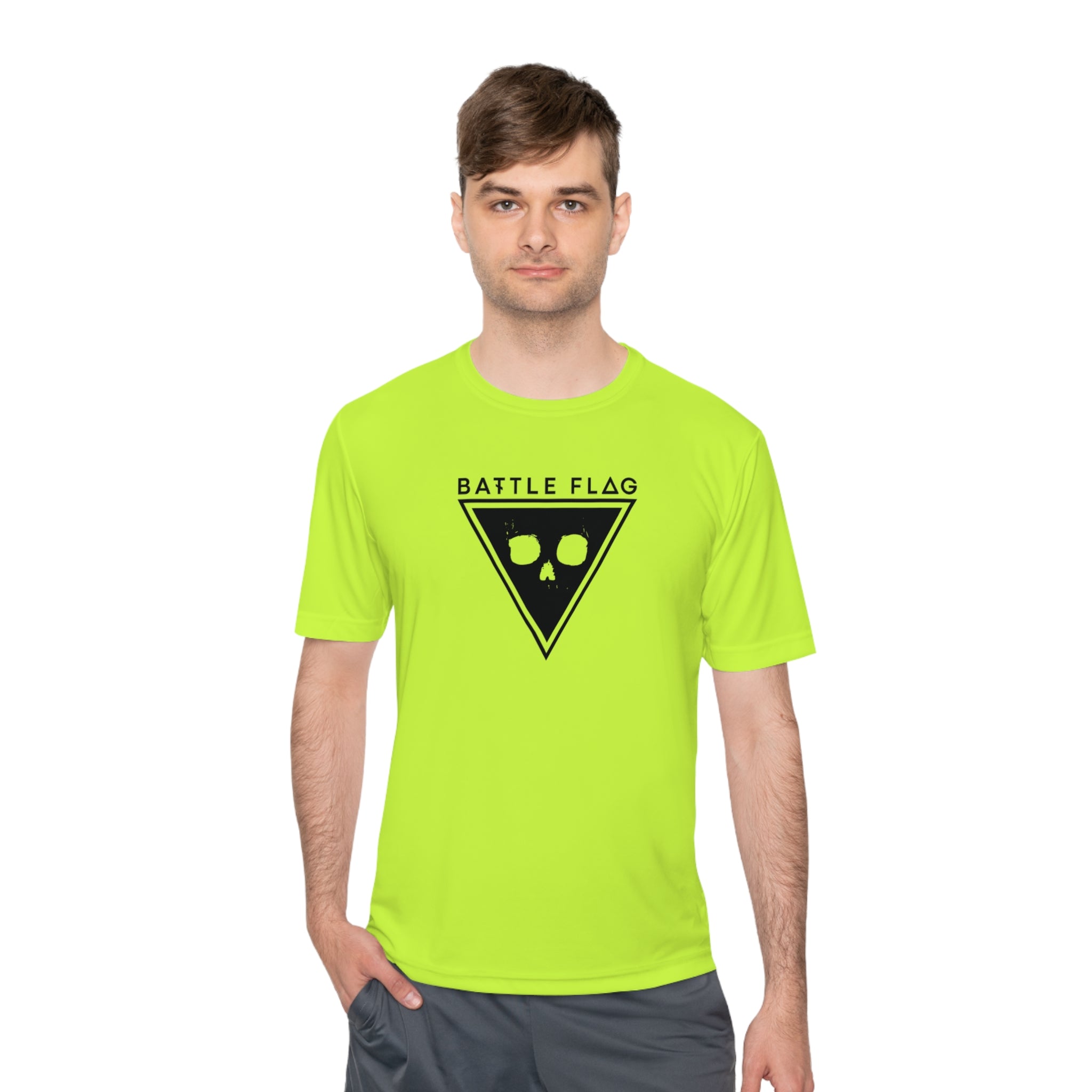Battle Flag Unisex Moisture Wicking Tee - Black Emblem