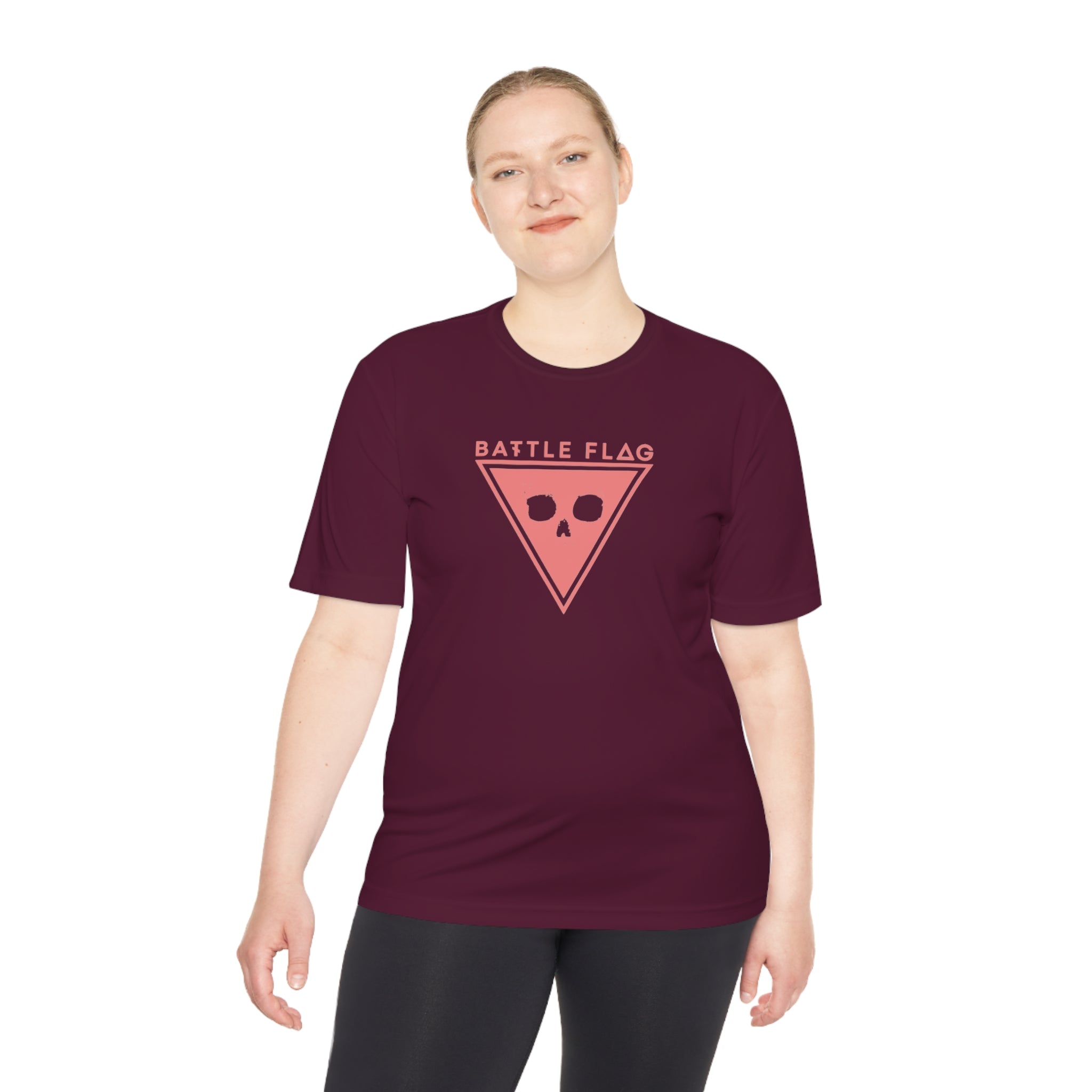 Battle Flag Unisex Moisture Wicking Tee - Pink Emblem