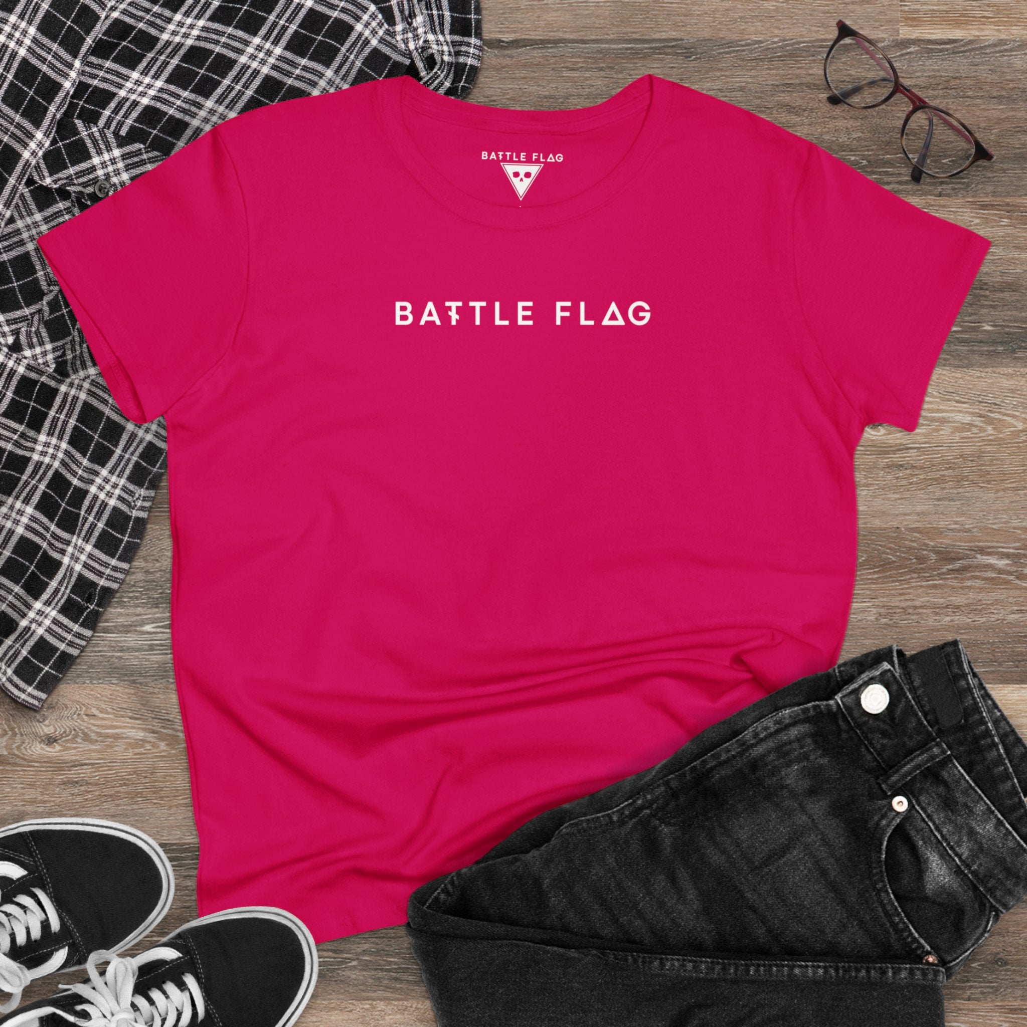 Battle Flag Women's Midweight Cotton Tee