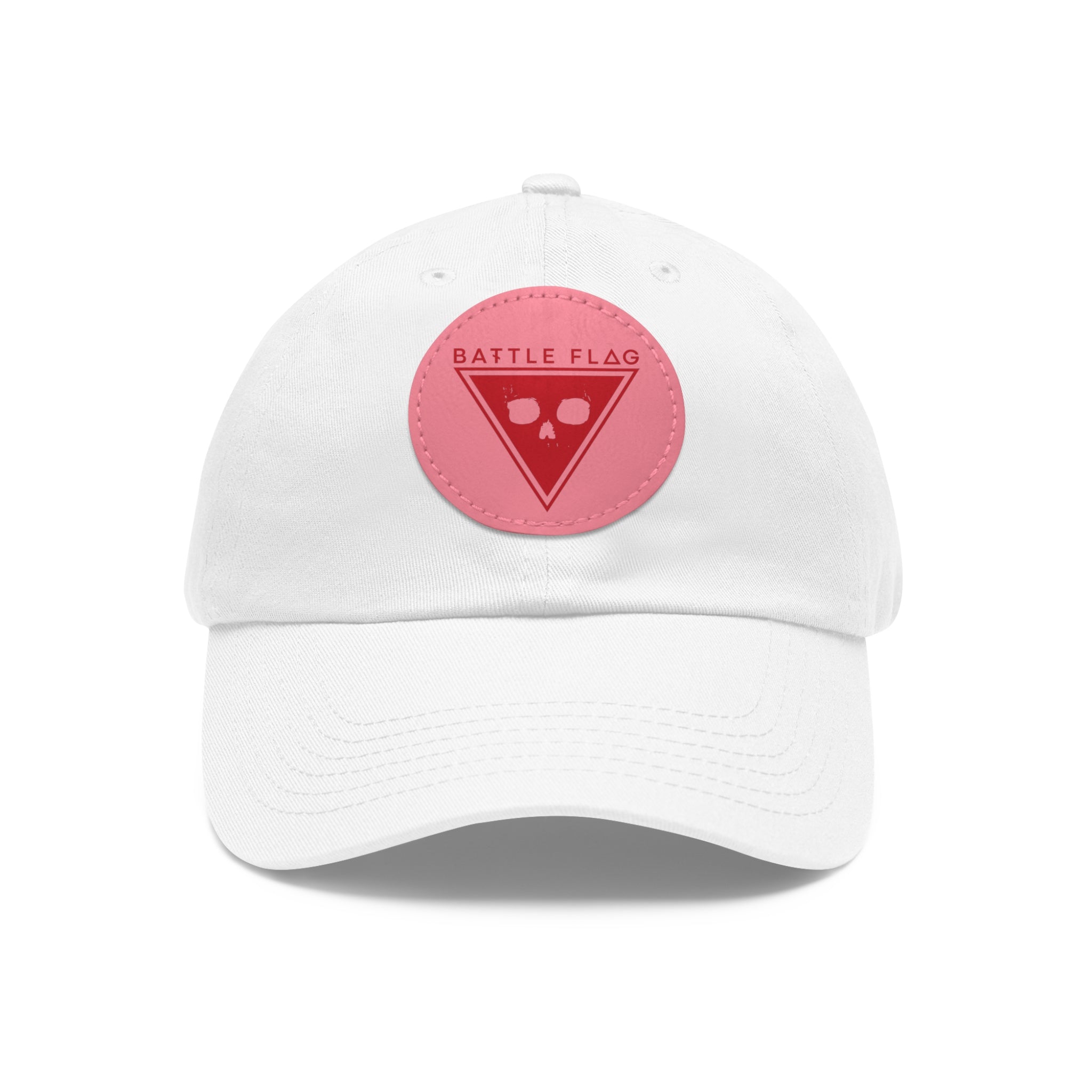 Battle Flag Hat with Leather Patch - Red Emblem