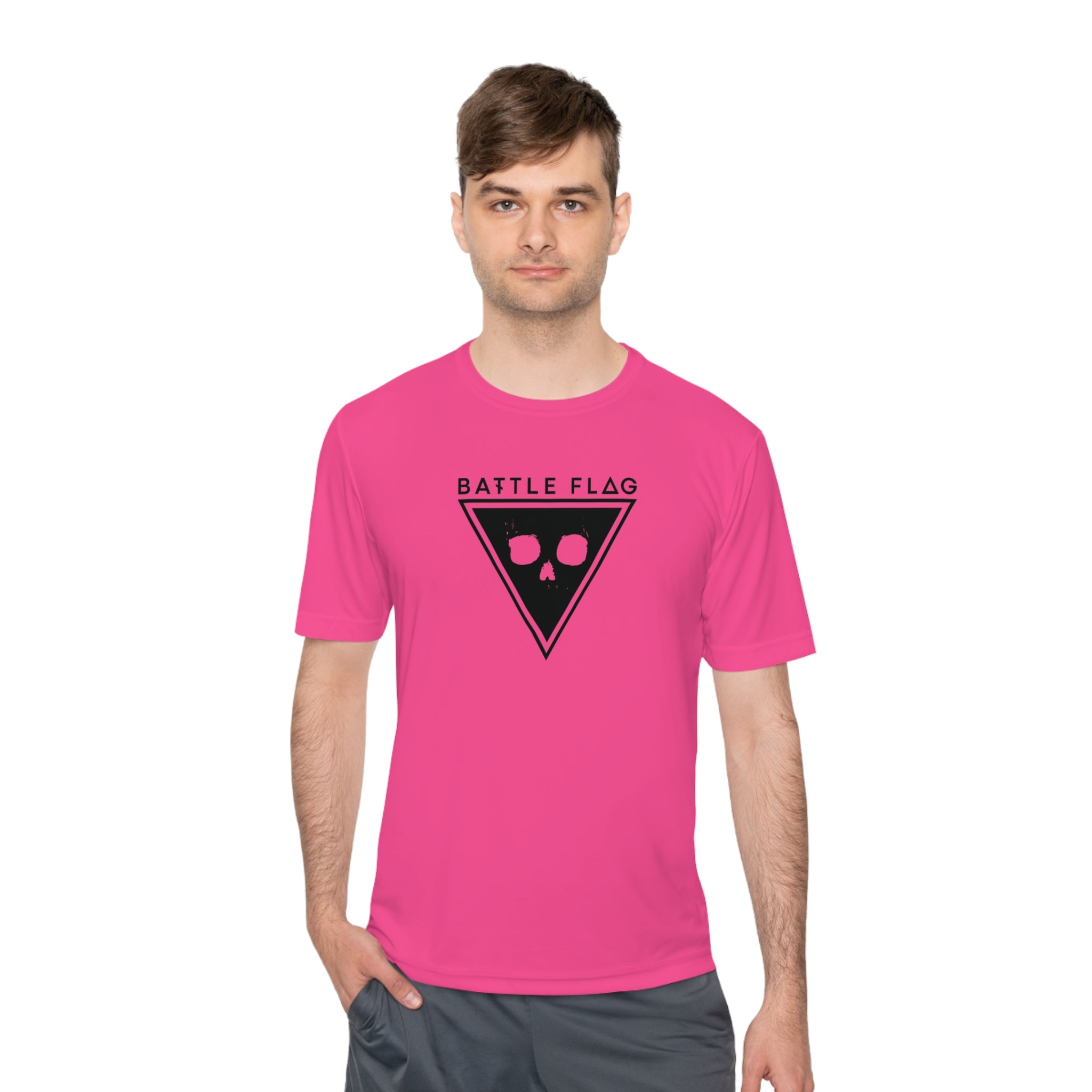 Battle Flag Unisex Moisture Wicking Tee - Black Emblem