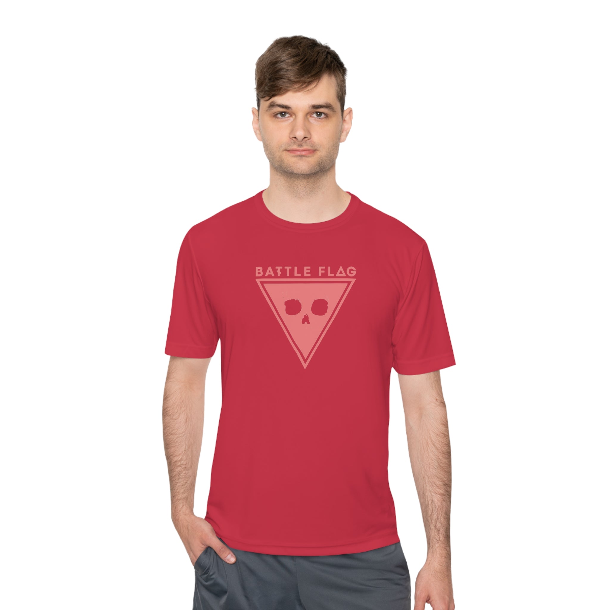 Battle Flag Unisex Moisture Wicking Tee - Pink Emblem