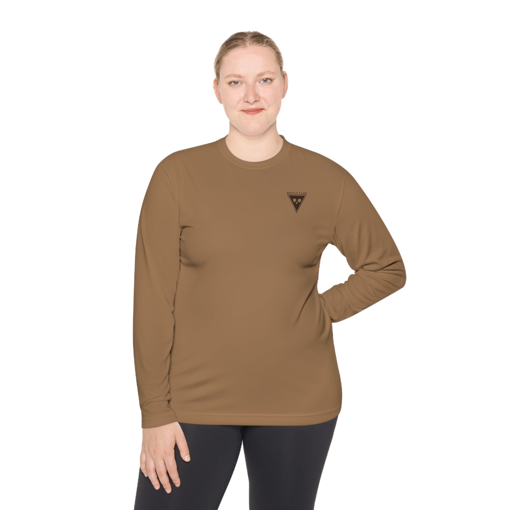 Battle Flag Unisex Lightweight Sport Top - Small Brown Emblem