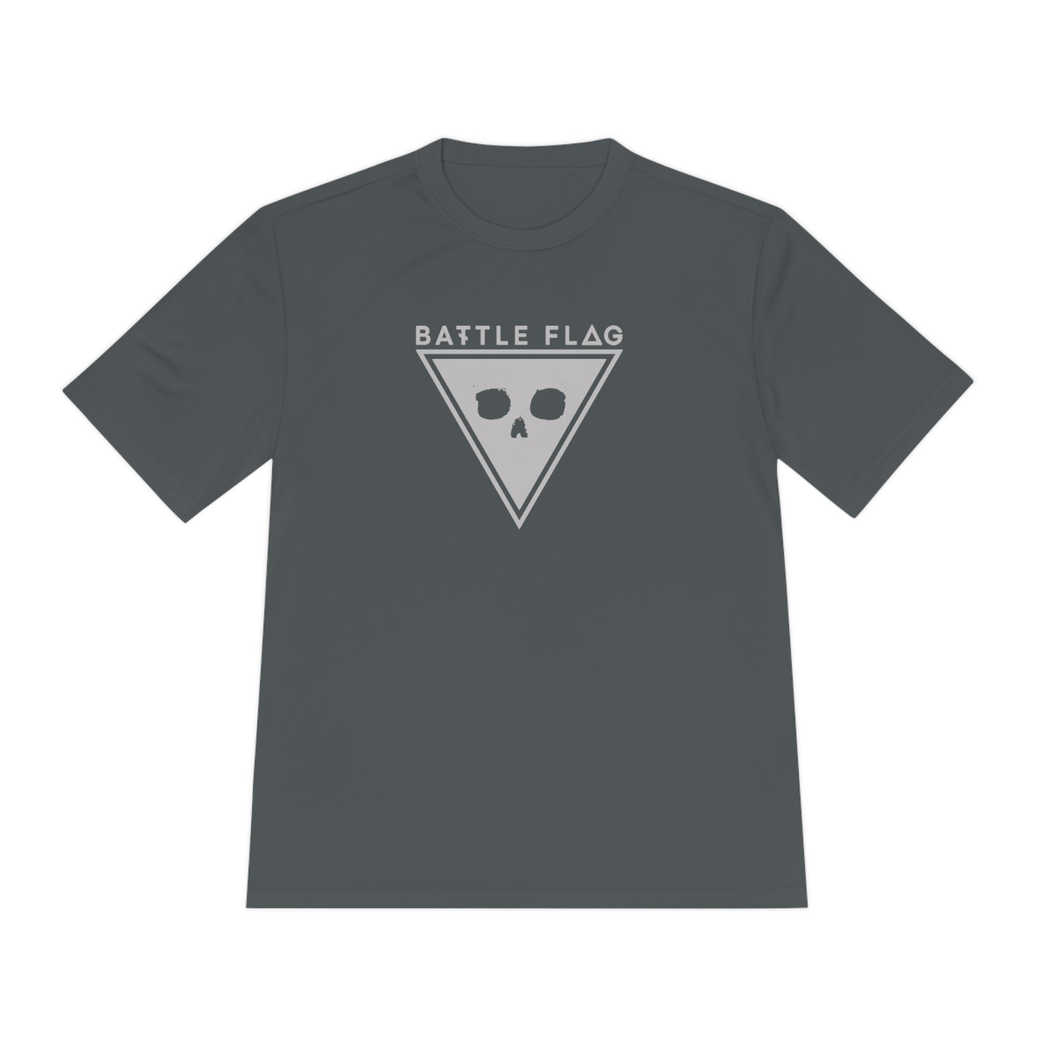Battle Flag Unisex Moisture Wicking Tee - Light Grey Emblem