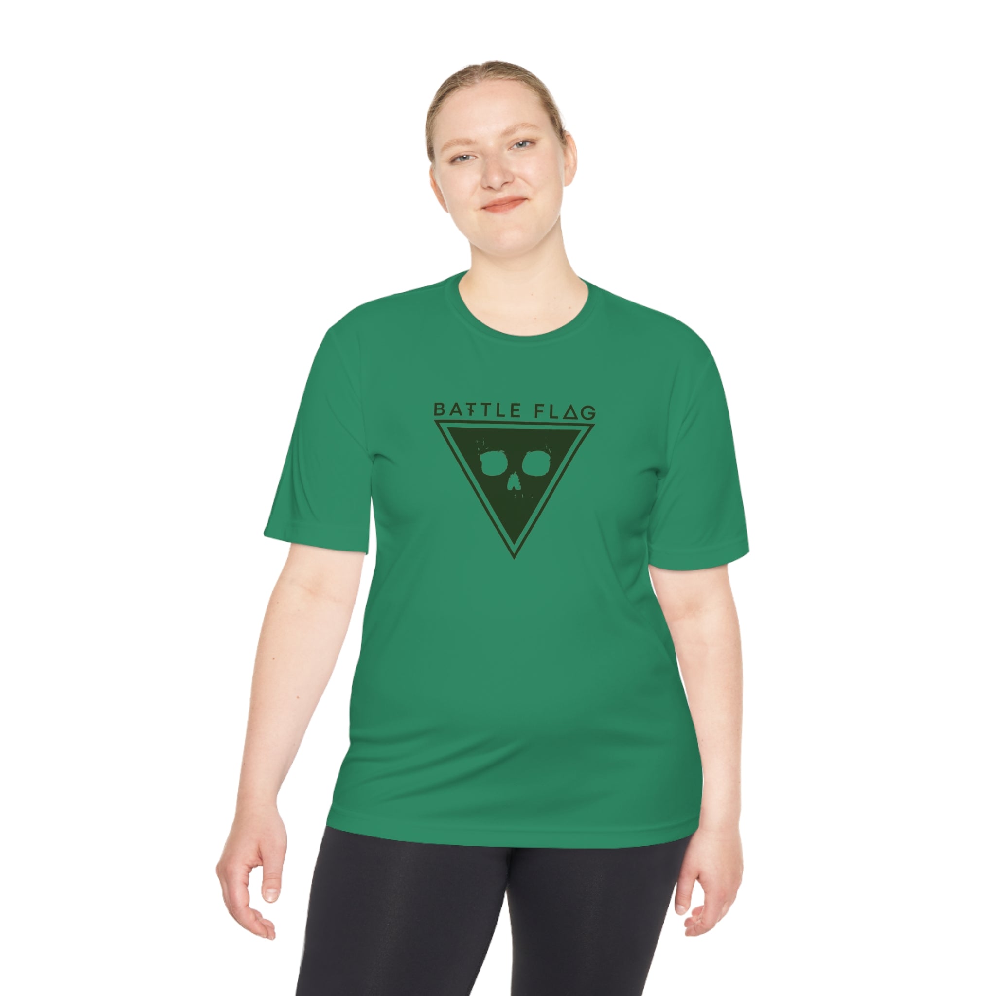Battle Flag Unisex Moisture Wicking Tee - Green Emblem