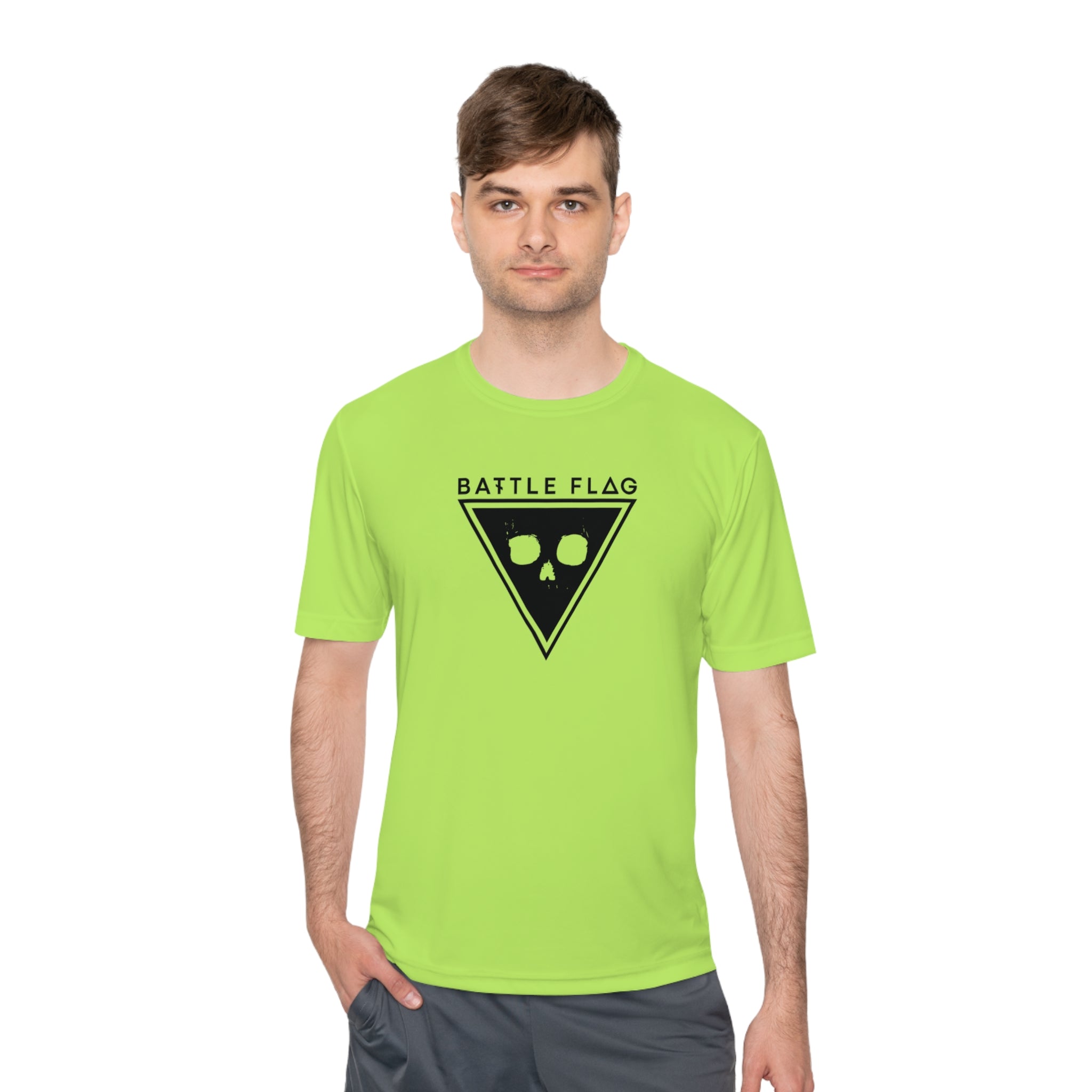 Battle Flag Unisex Moisture Wicking Tee - Black Emblem