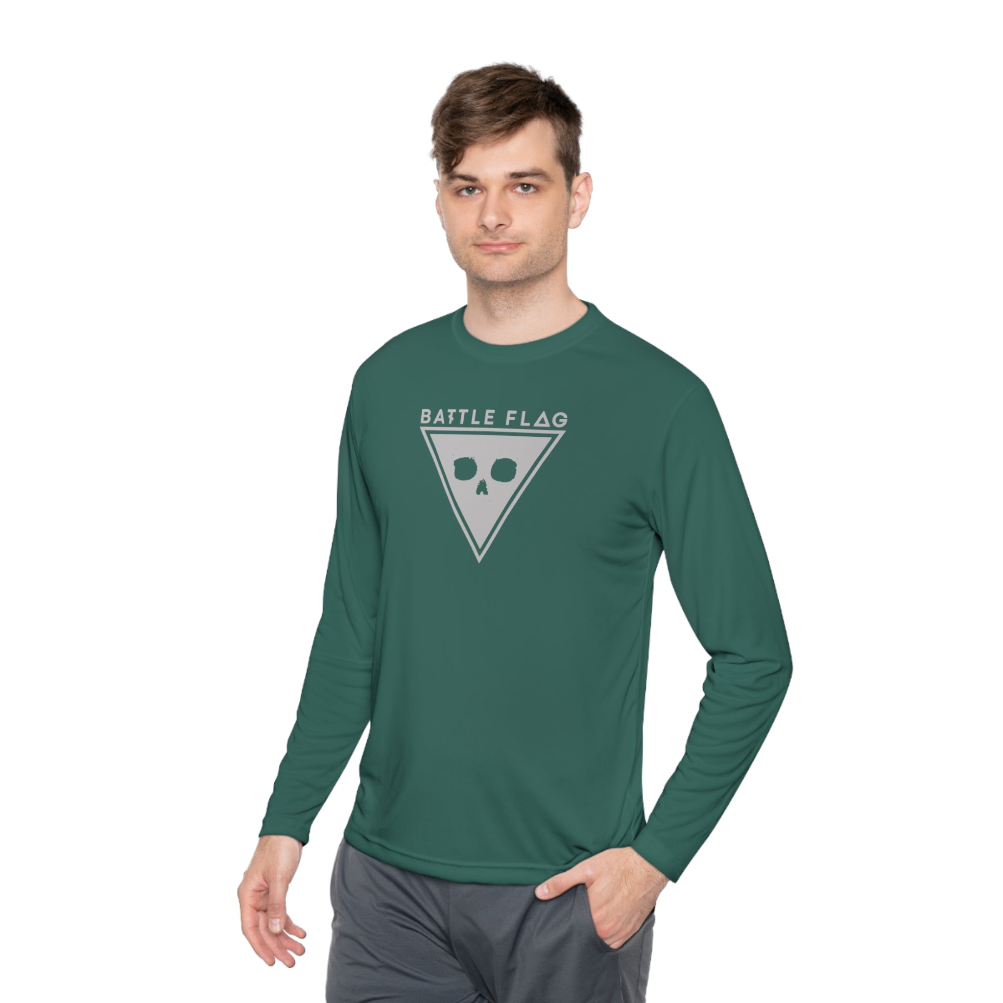 Battle Flag Unisex Lightweight Sport Top - Light Grey Emblem