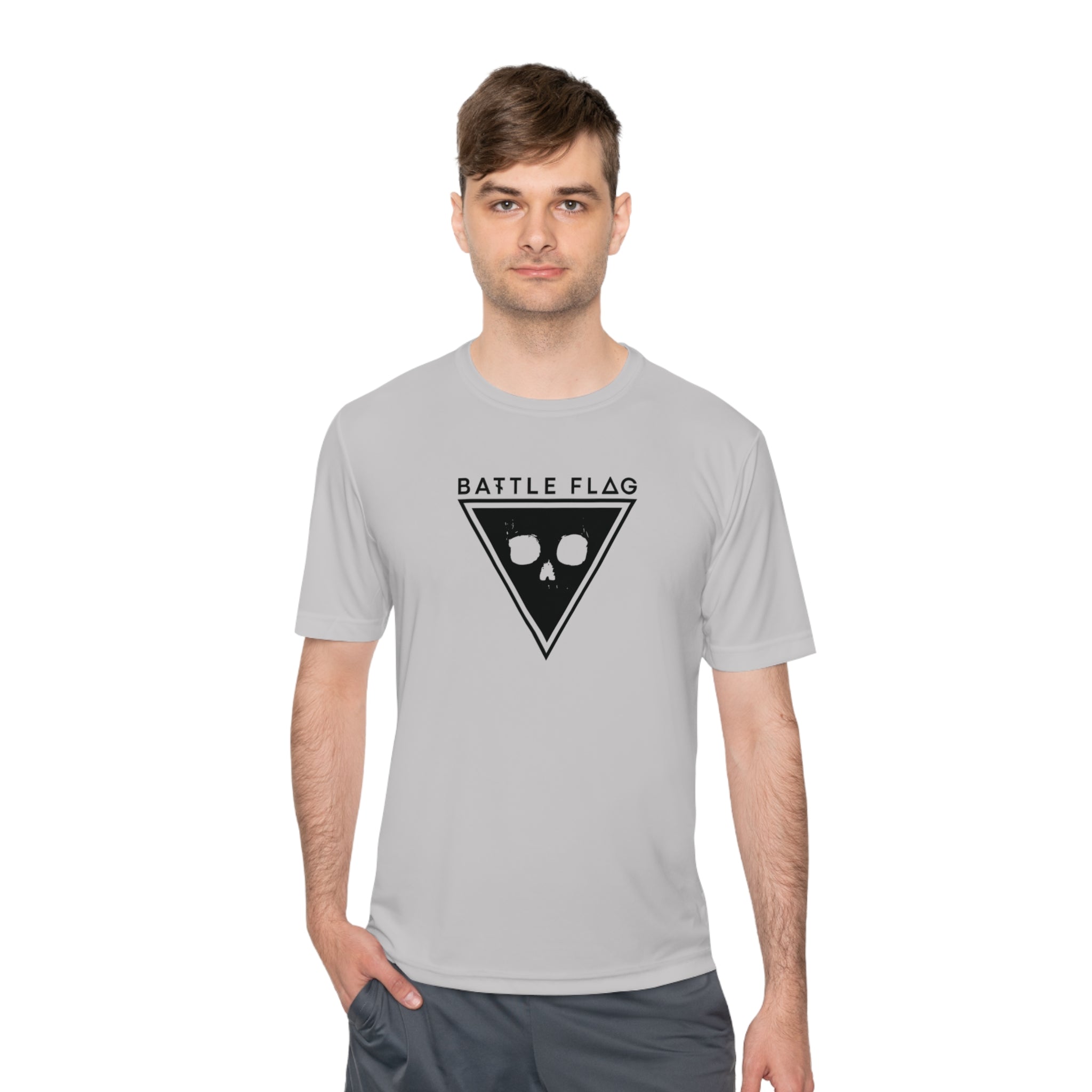 Battle Flag Unisex Moisture Wicking Tee - Black Emblem