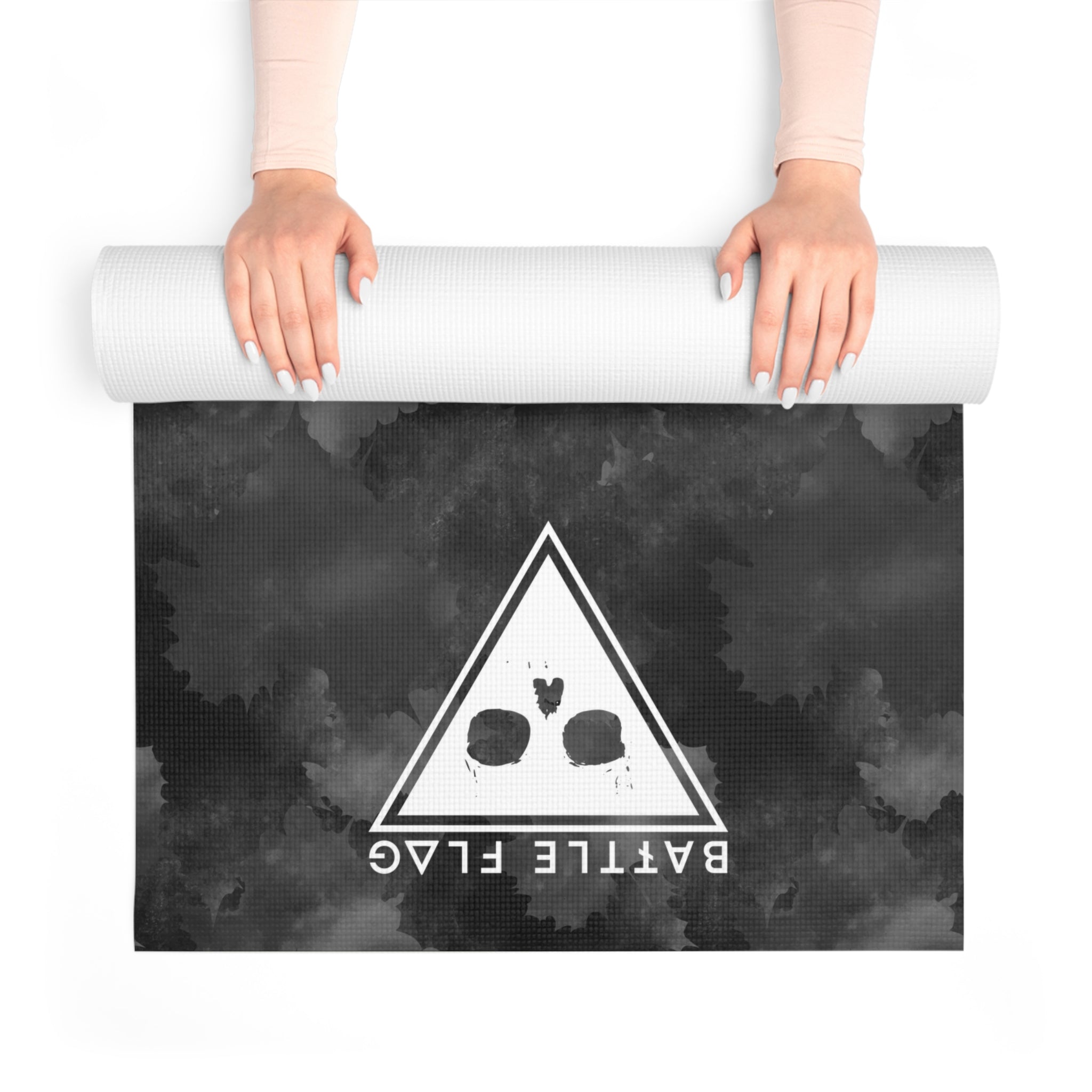 Battle Flag Leaf Print Foam Yoga Mat