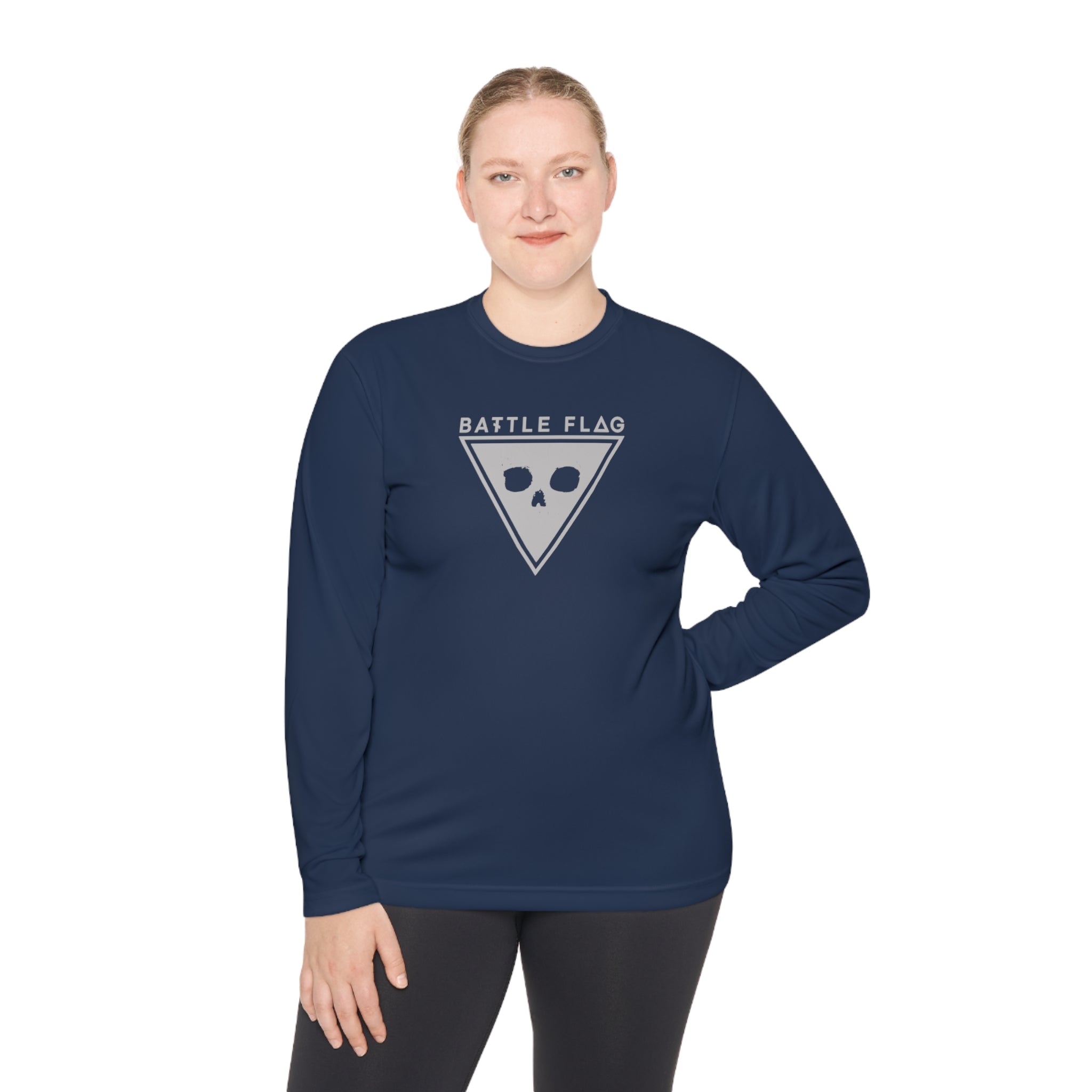Battle Flag Unisex Lightweight Sport Top - Light Grey Emblem