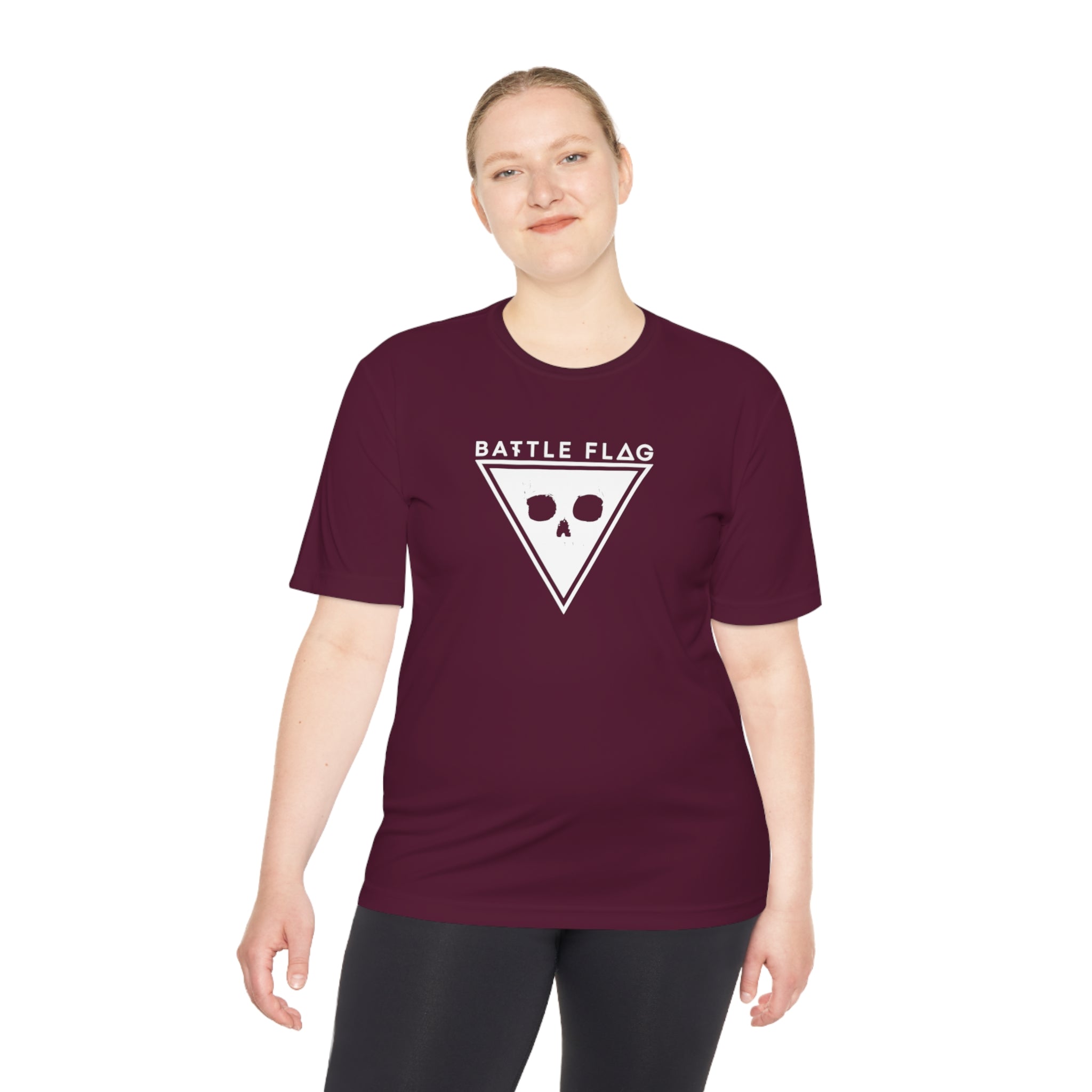 Battle Flag Unisex Moisture Wicking Tee - White Emblem