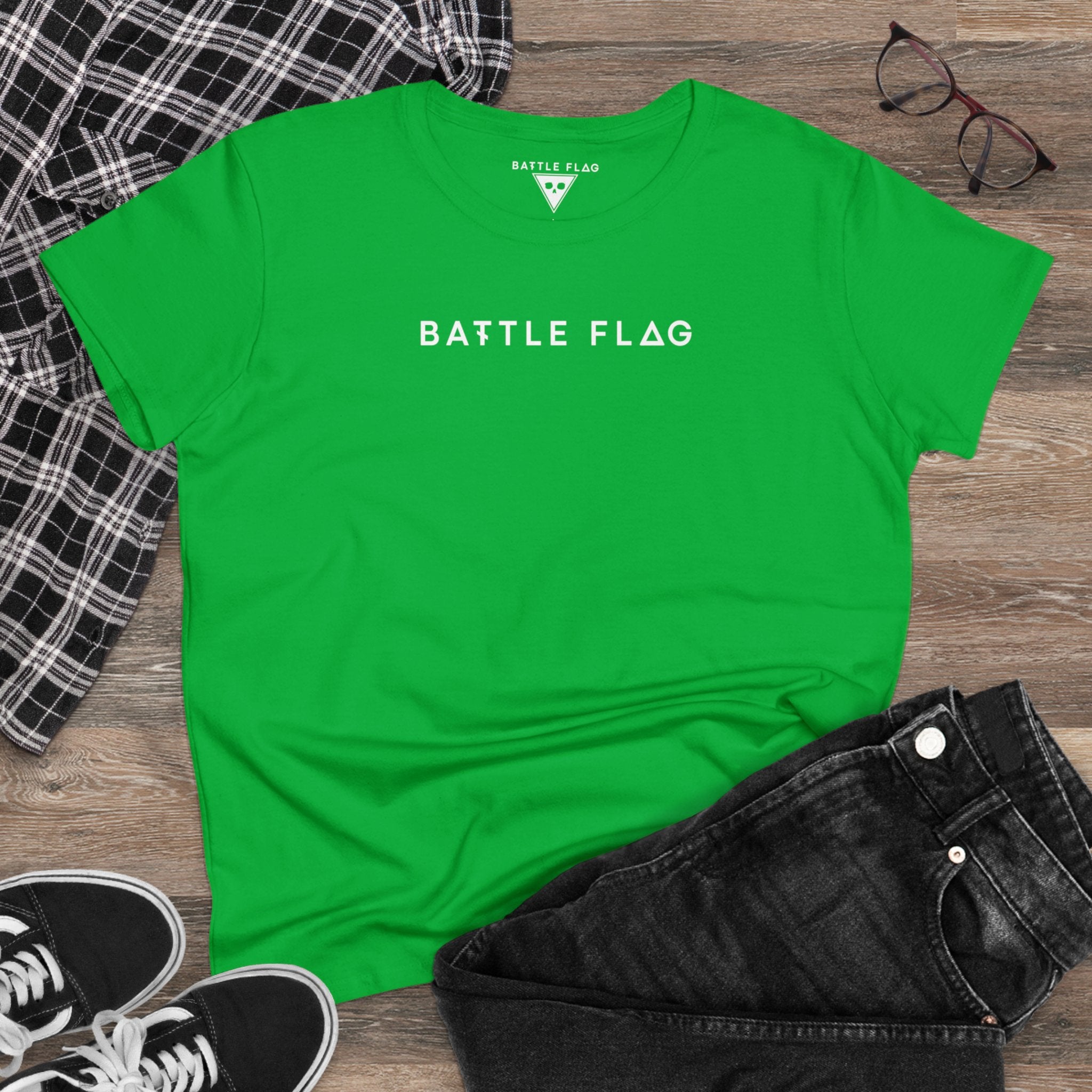 Battle Flag Women's Midweight Cotton Tee