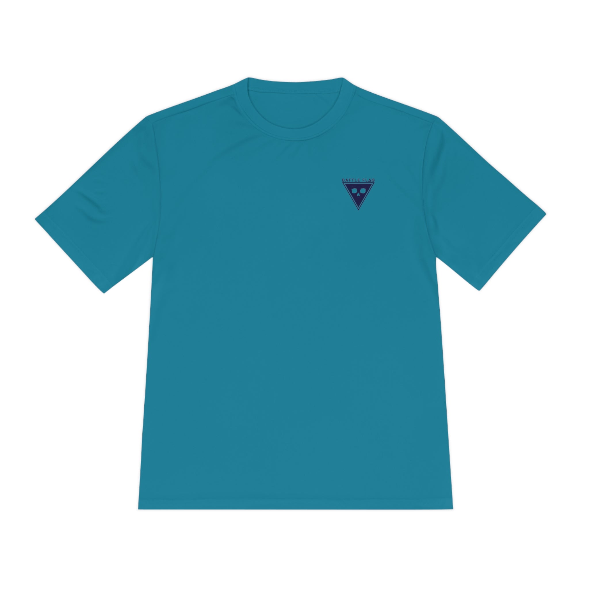 Battle Flag Unisex Moisture Wicking Tee - Small Blue Emblem