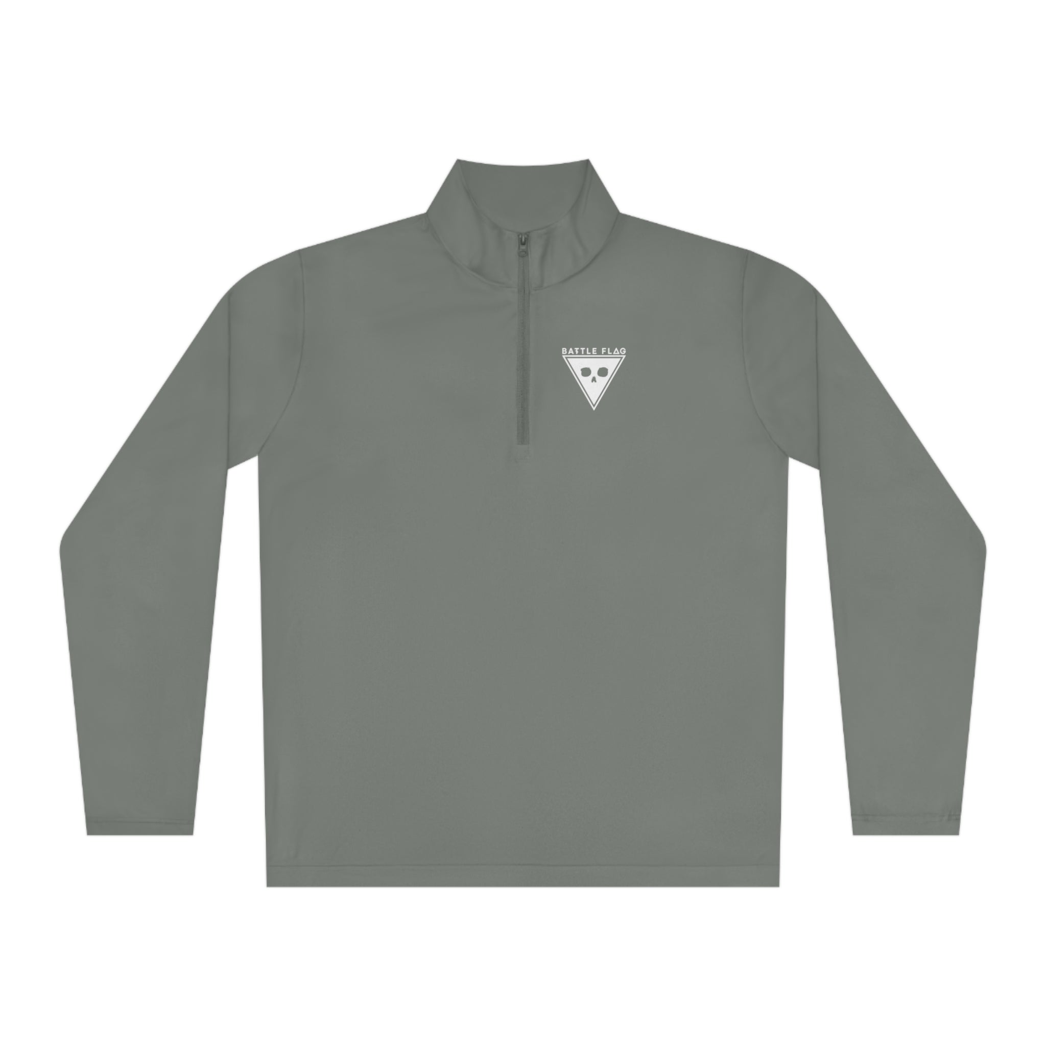 Battle Flag Unisex Quarter-Zip Pullover - White Emblem