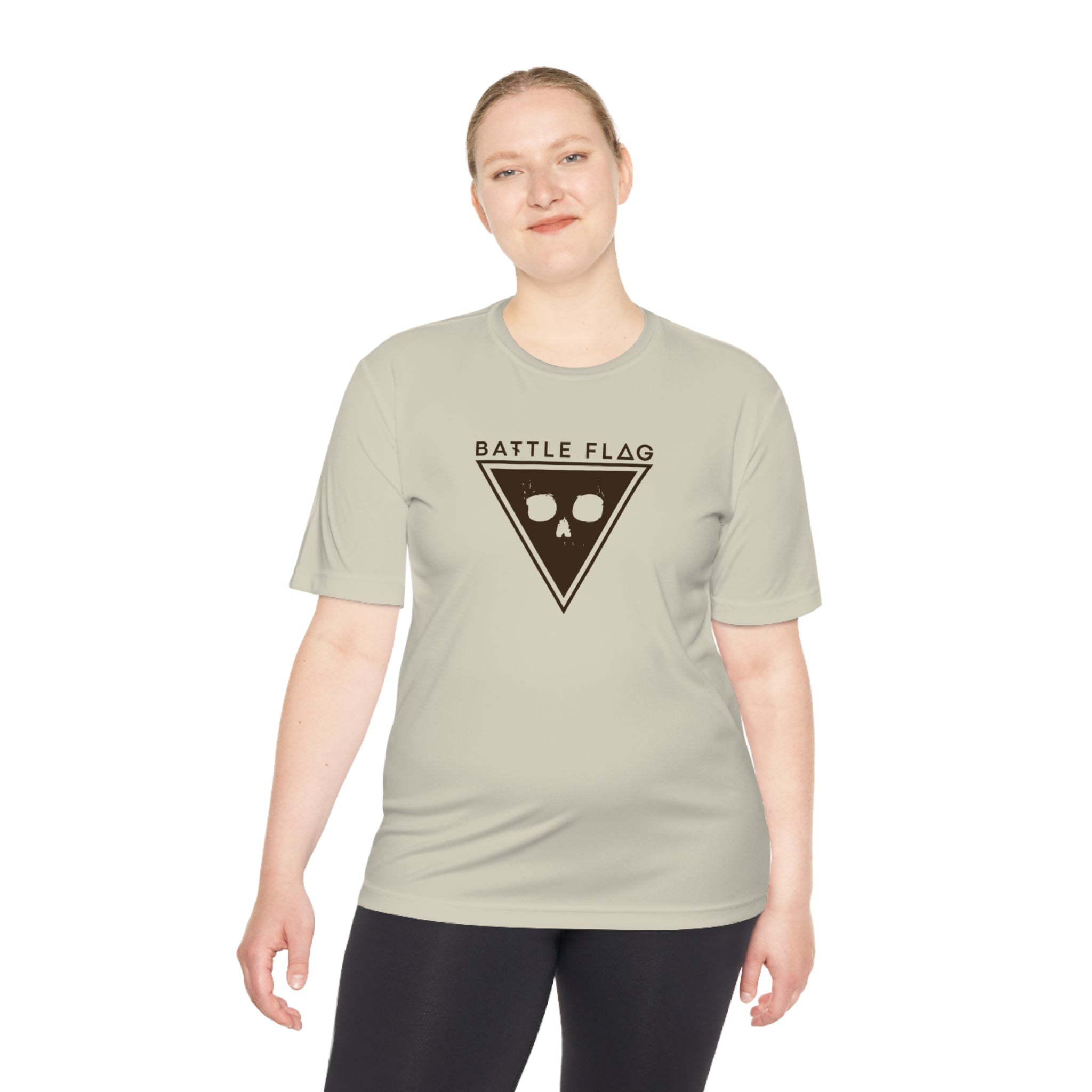 Battle Flag Unisex Moisture Wicking Tee - Brown Emblem