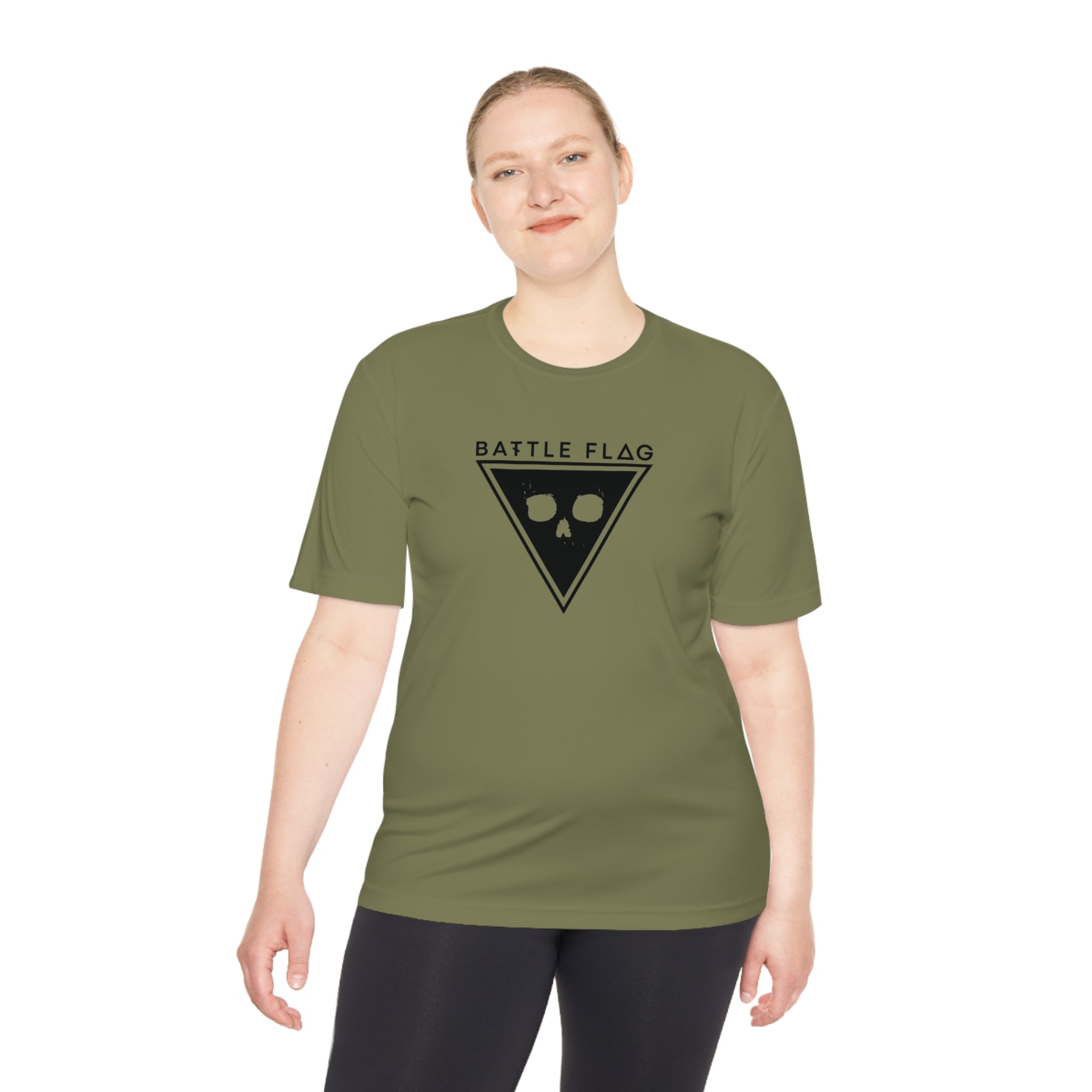 Battle Flag Unisex Moisture Wicking Tee - Black Emblem
