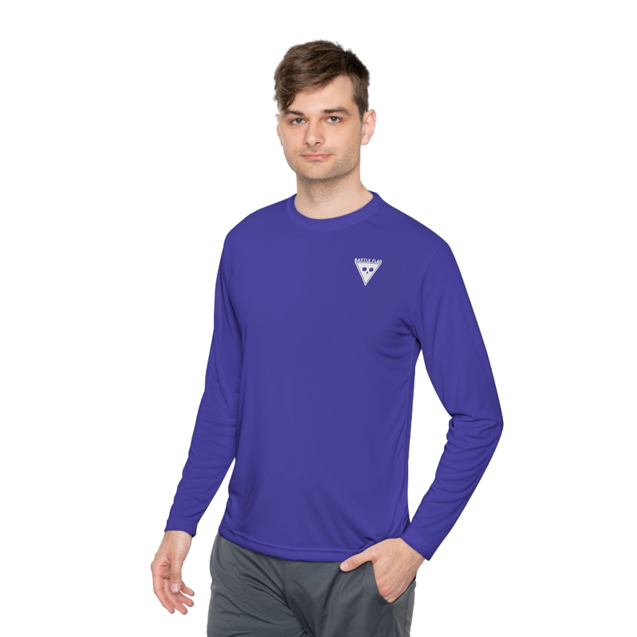 Battle Flag Unisex Lightweight Sport Top - Small White Emblem