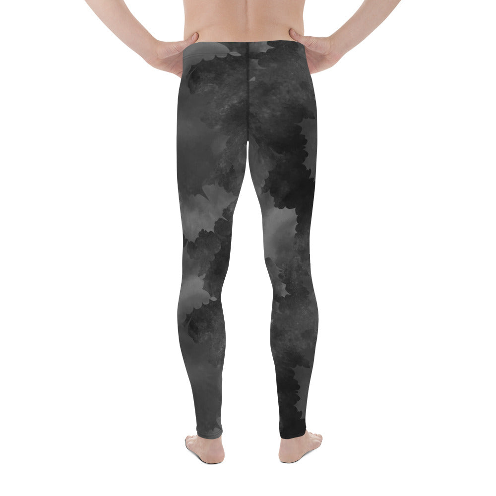 Grey Leaves Men's Leggings