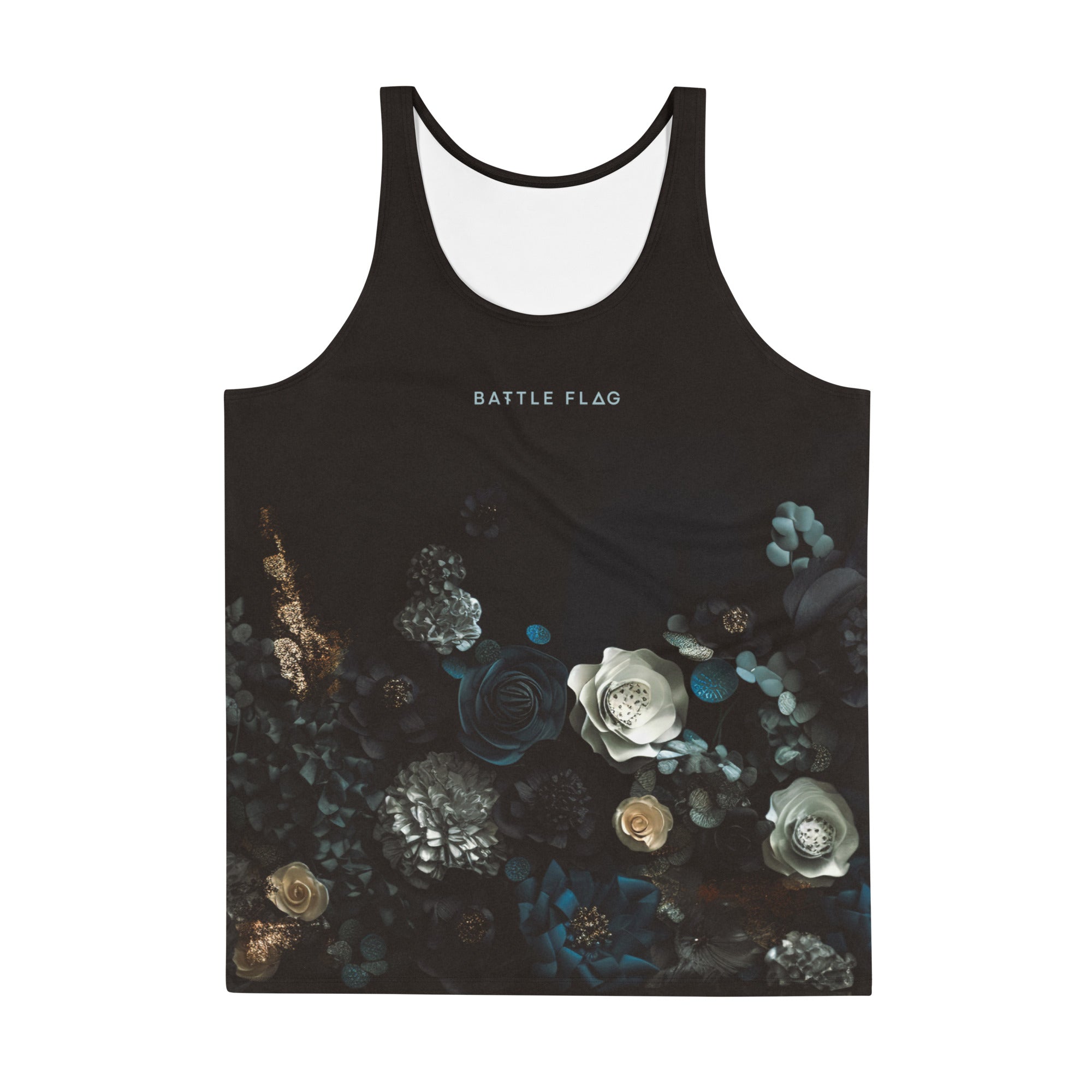 Dark Floral Unisex Tank Top