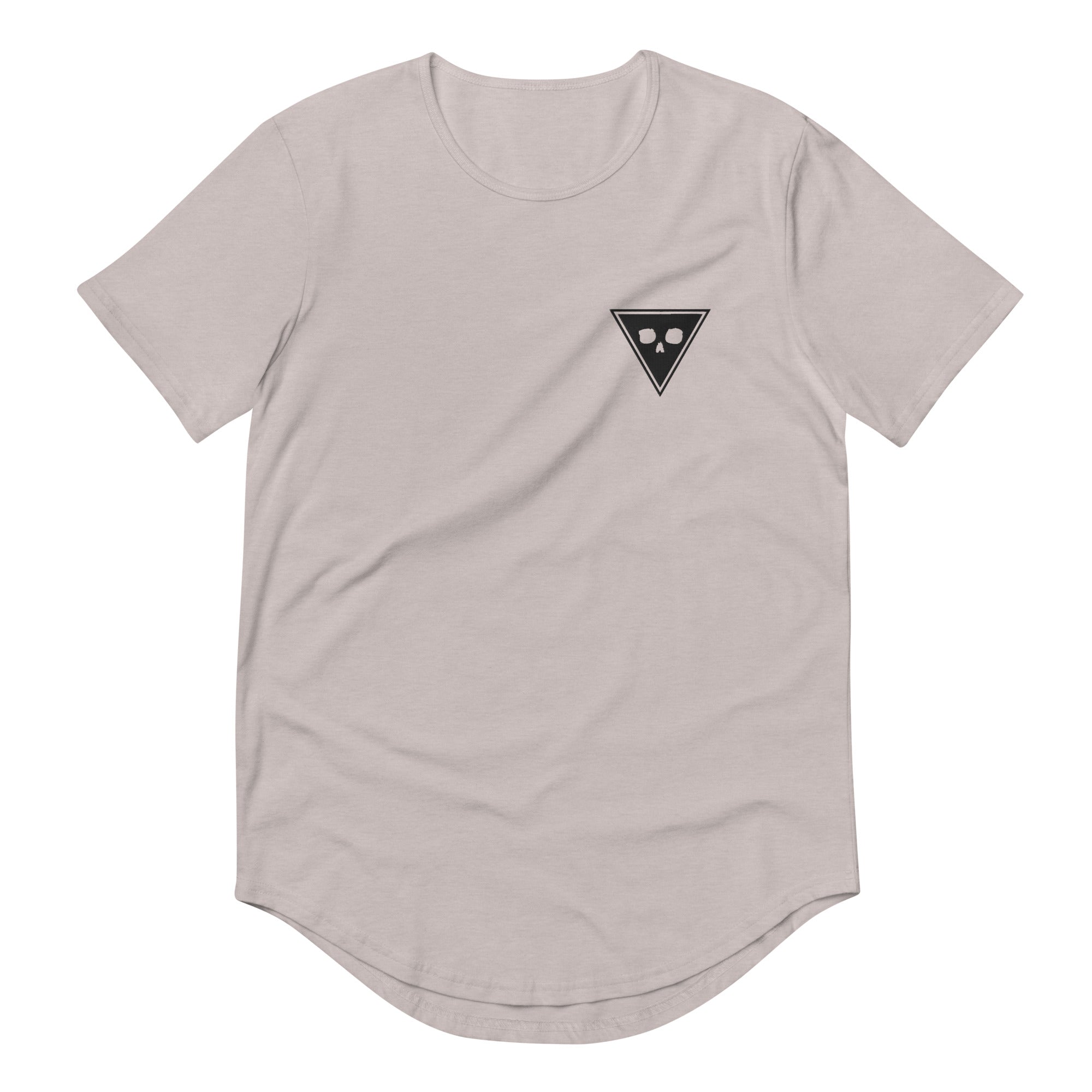 Core Men's Curved Hem T-Shirt - Black Embroidery