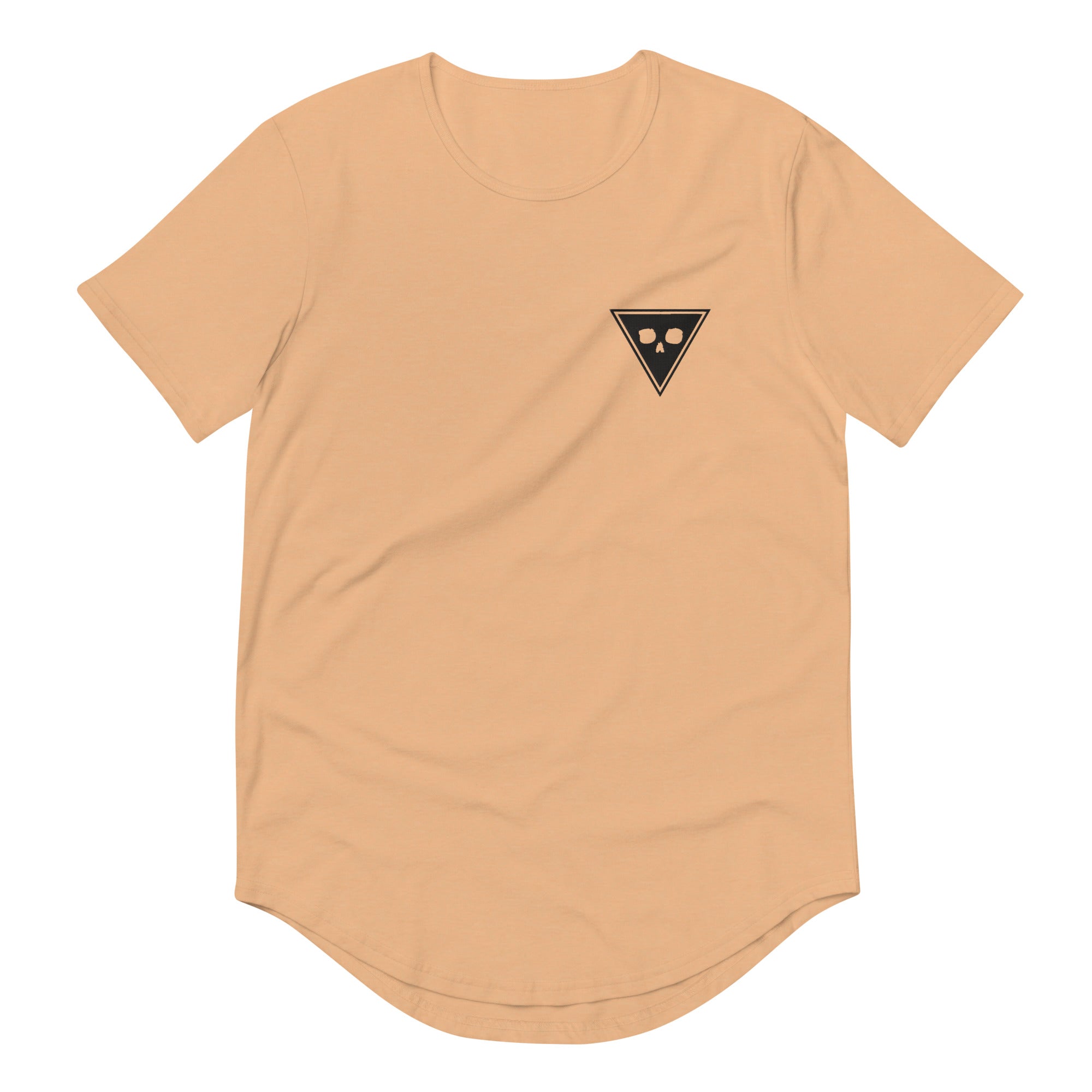 Core Men's Curved Hem T-Shirt - Black Embroidery