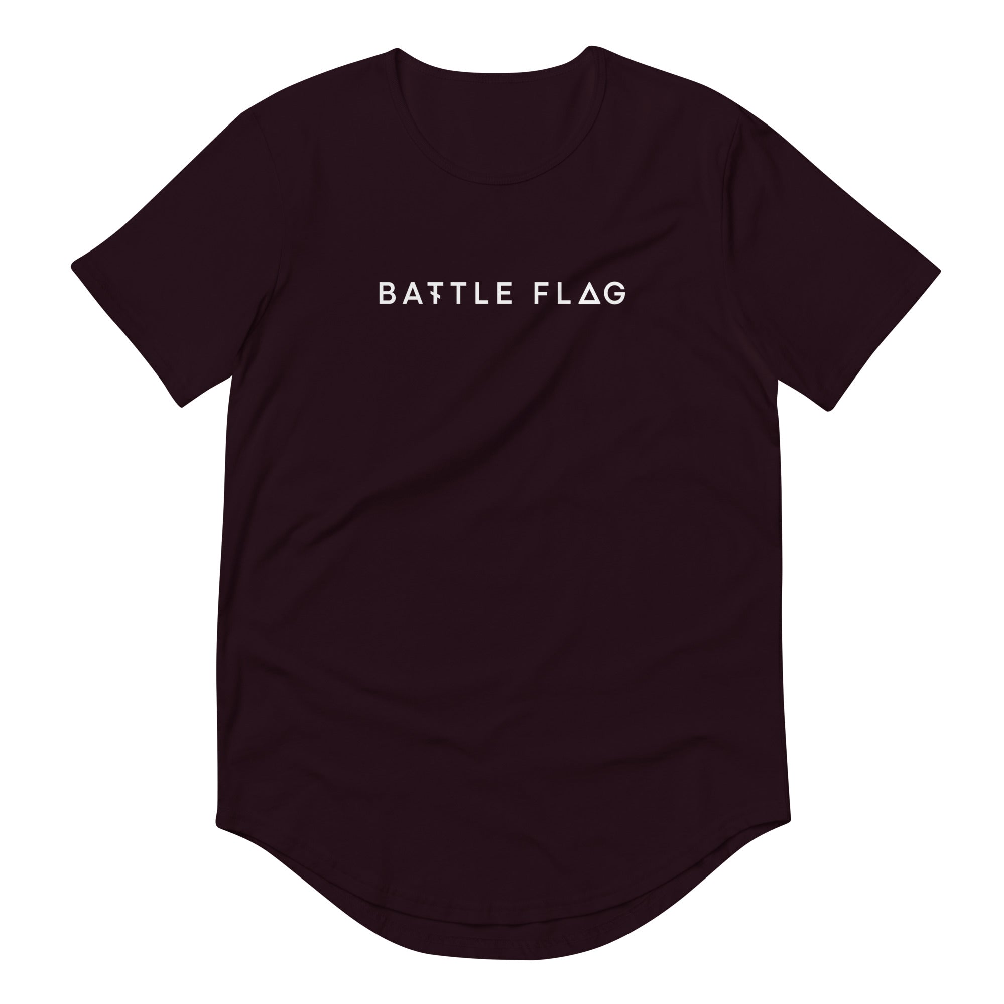 Battle Flag Men's Curved Hem T-Shirt - White Logo